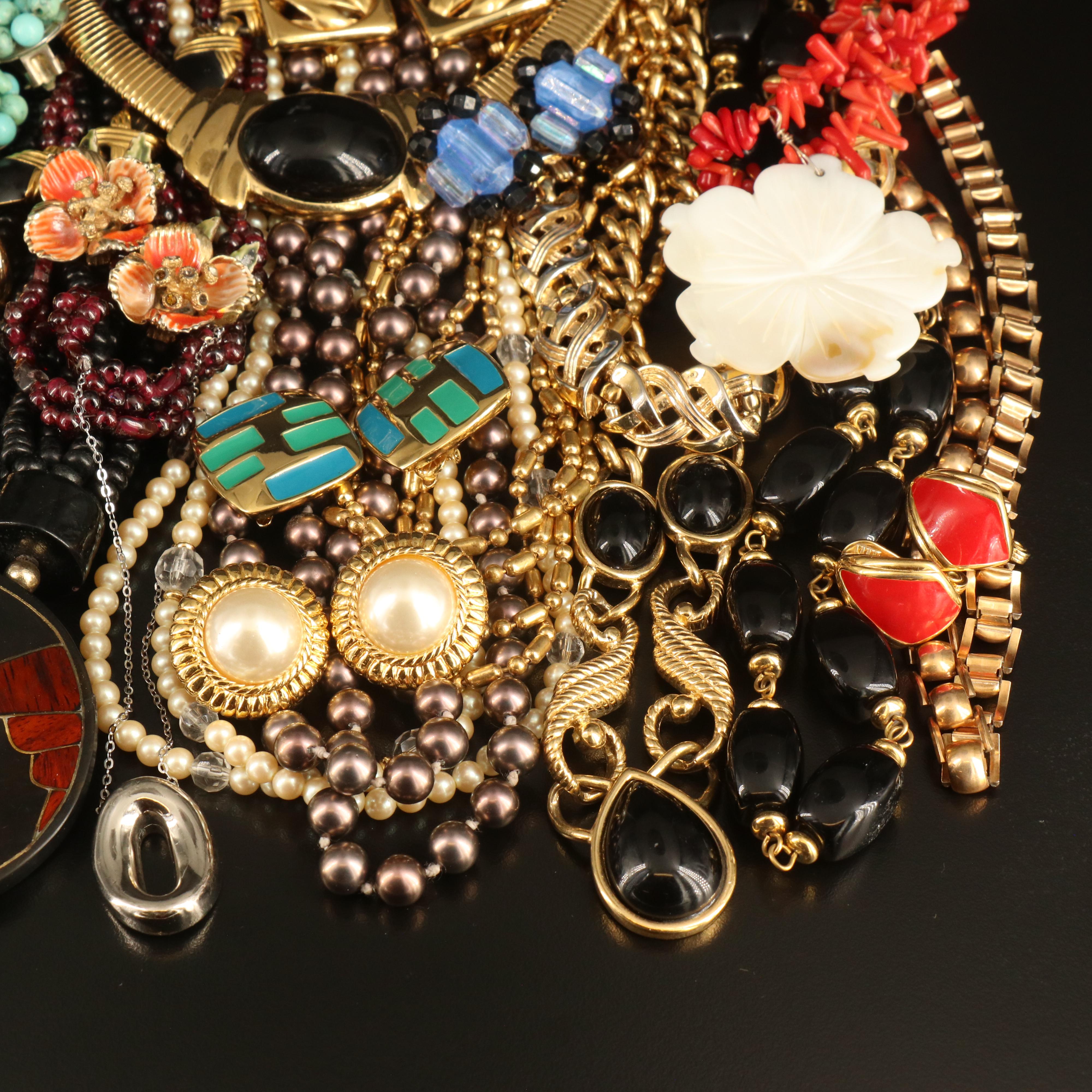 Sterling, Tiger's Eye, Coral and Mother-of-Pearl Featured in Jewelry Collection