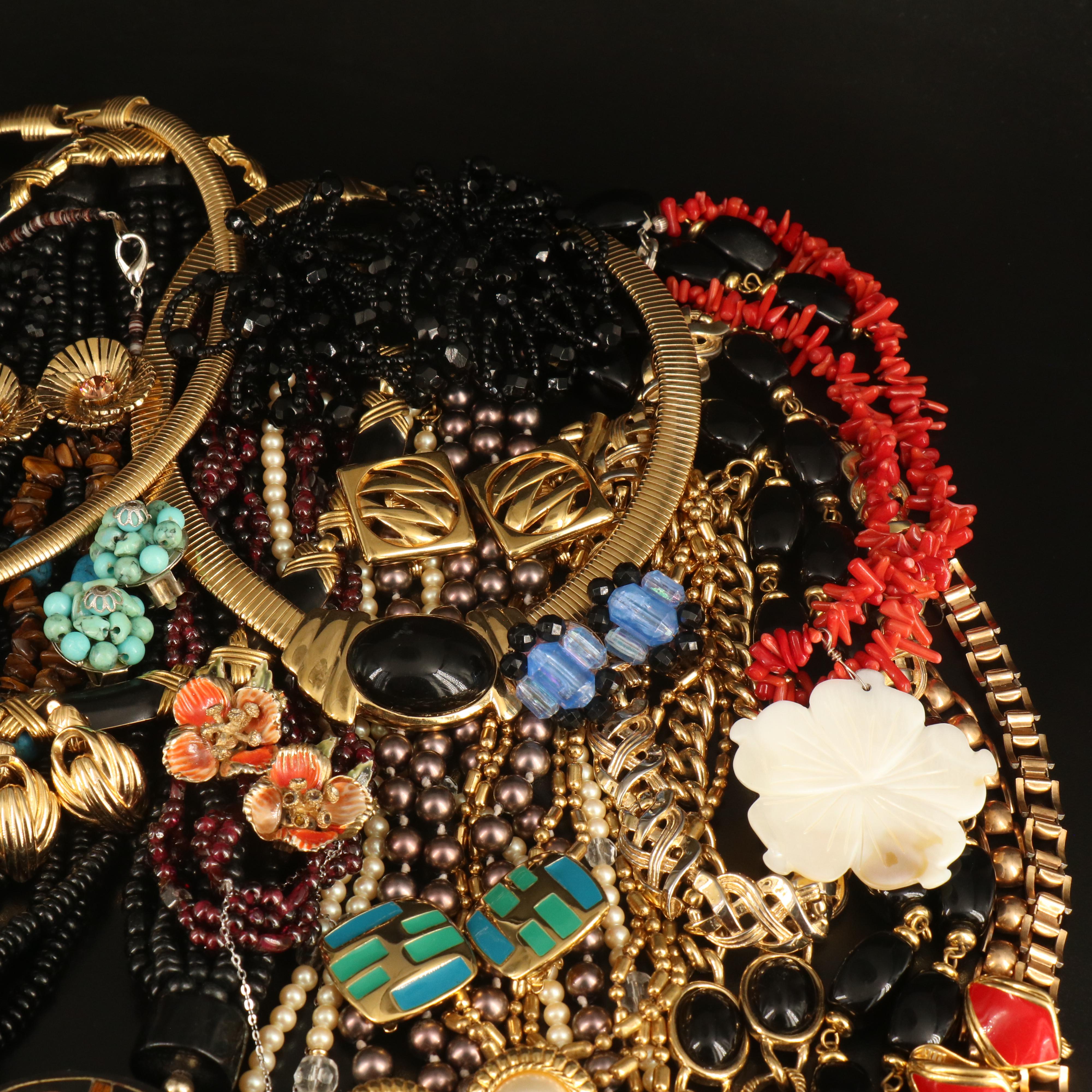 Sterling, Tiger's Eye, Coral and Mother-of-Pearl Featured in Jewelry Collection