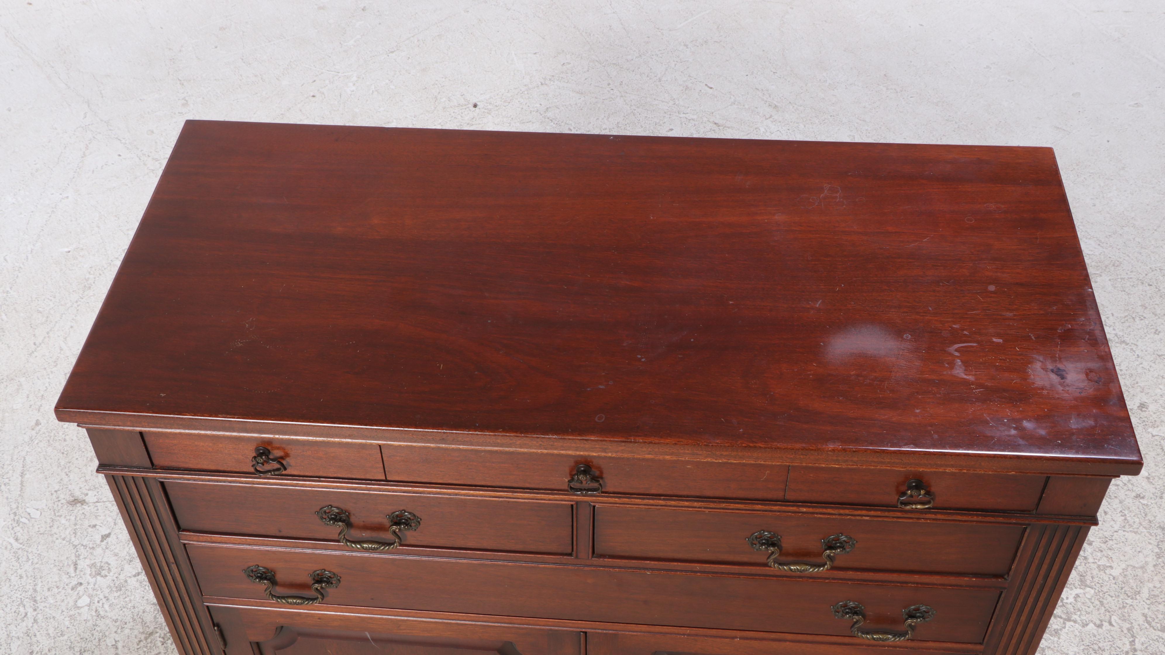 Chippendale Style Mahogany Server, Mid-20th Century