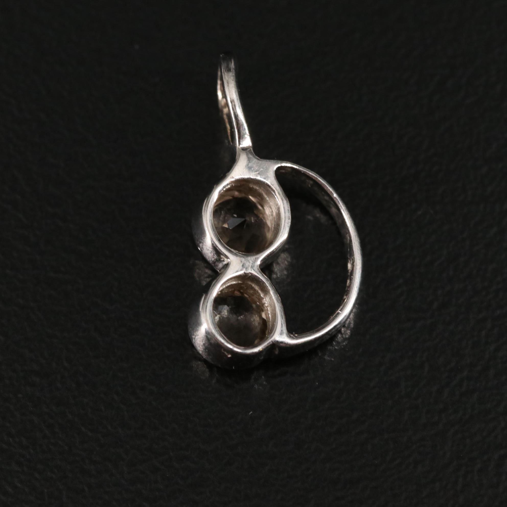 Sterling Smoky Quartz Pendant