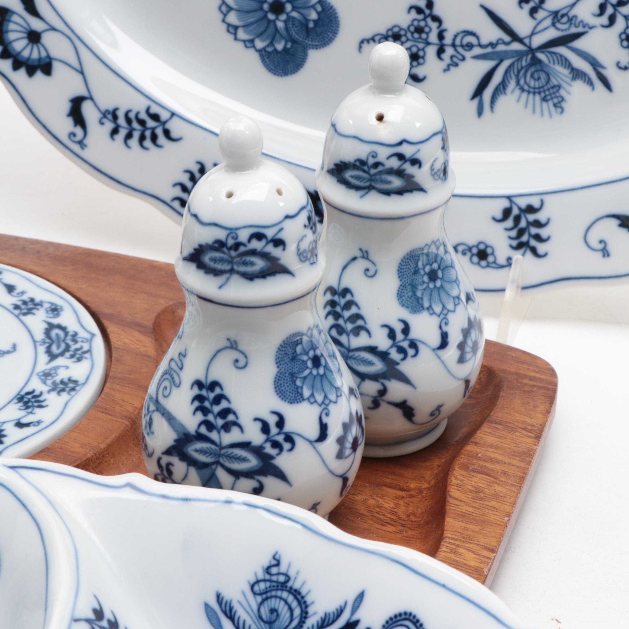 Japanese Blue Danube and Other Porcelain Serveware