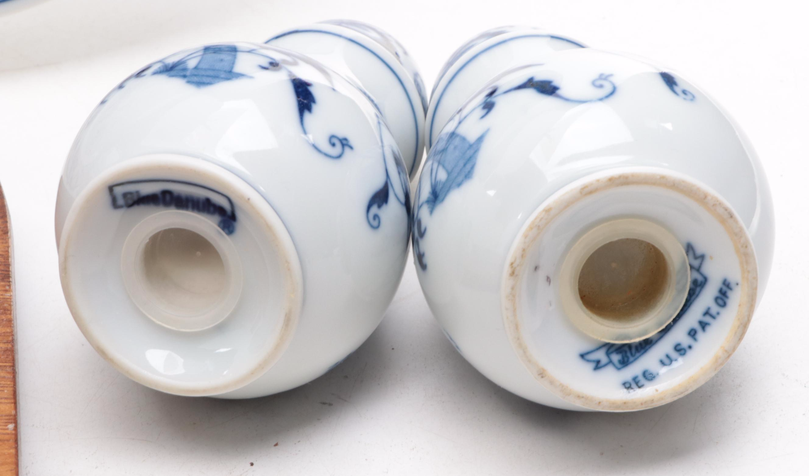 Japanese Blue Danube and Other Porcelain Serveware