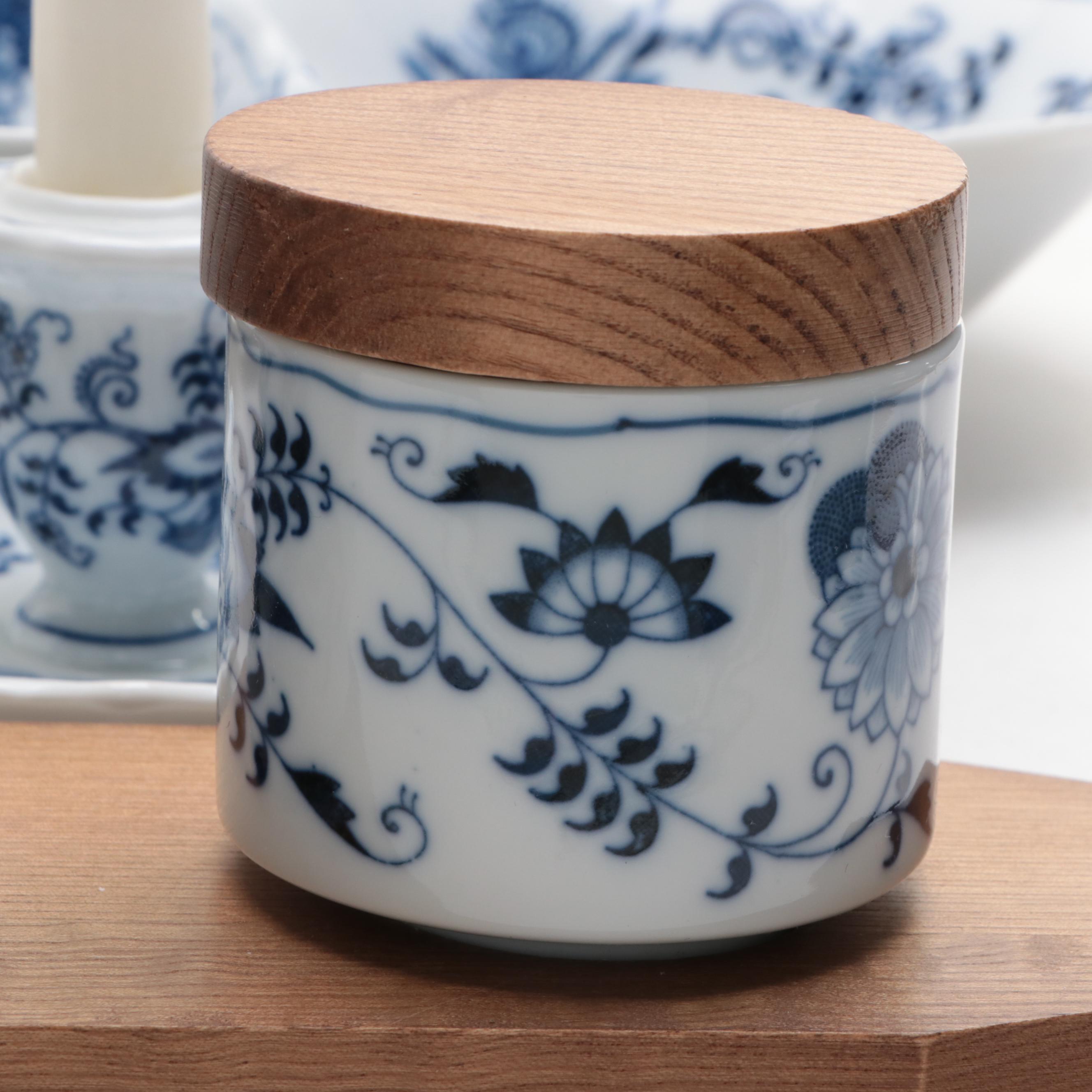 Japanese Blue Danube and Other Porcelain Serveware