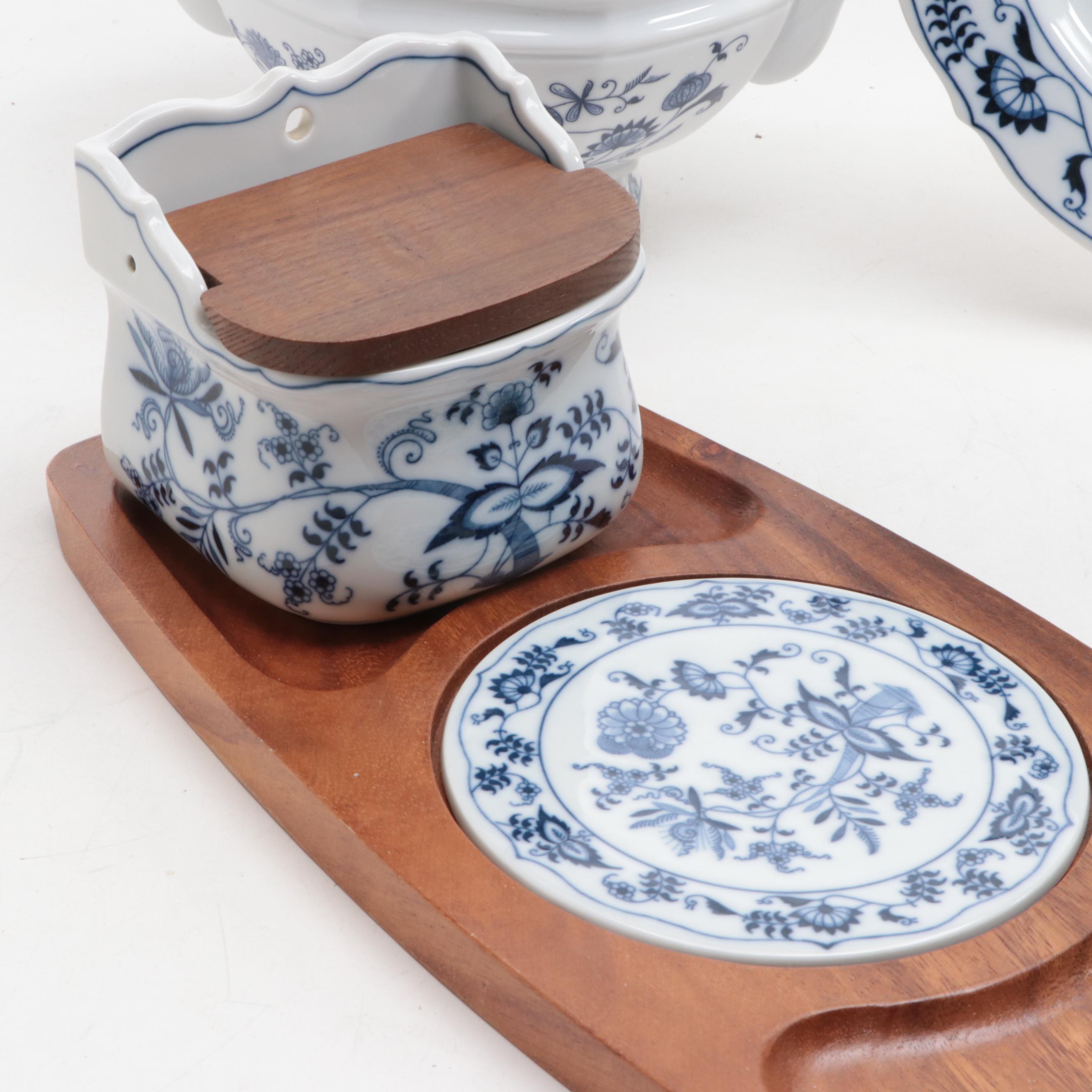 Japanese Blue Danube and Other Porcelain Serveware