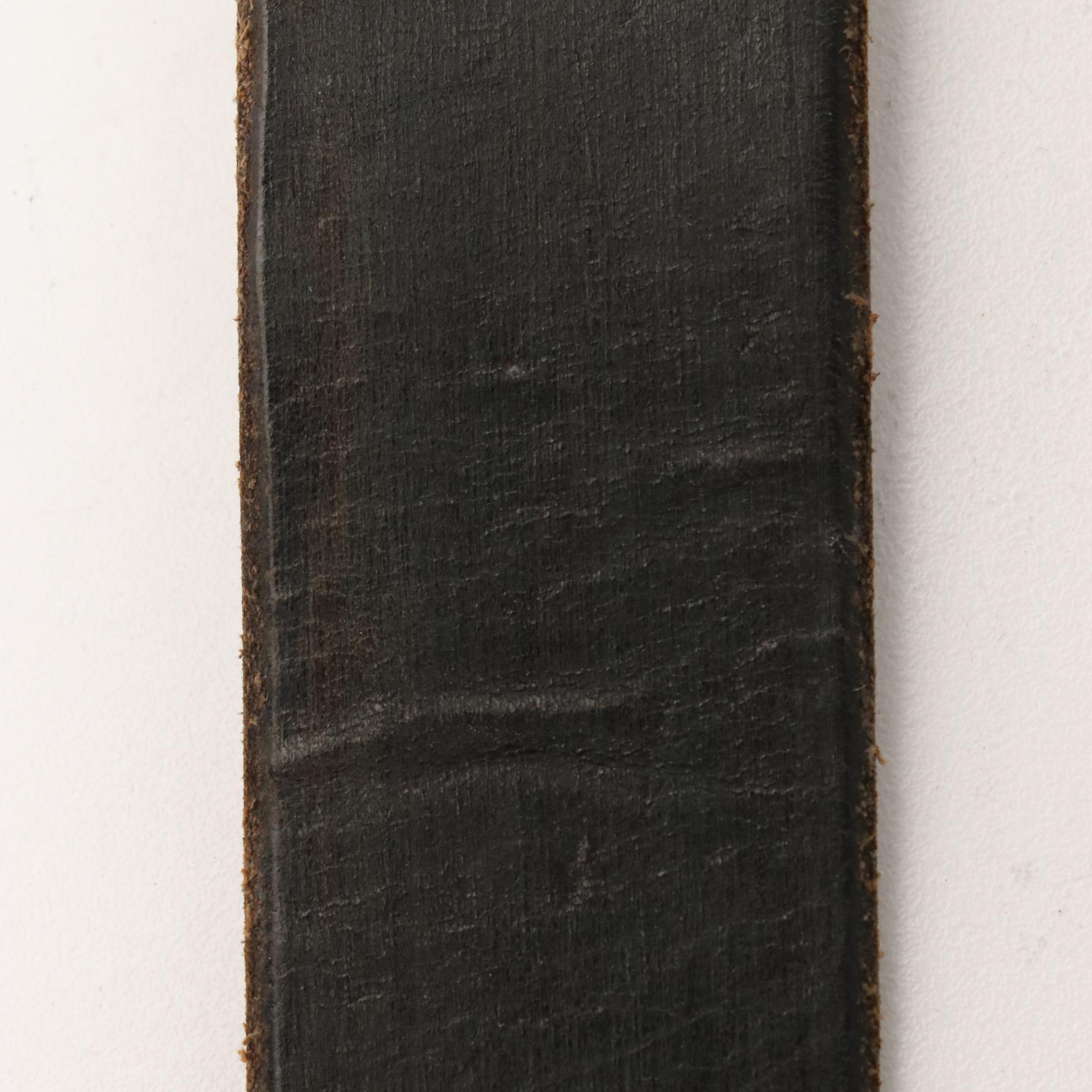 DJ Sterling Silver and Black Leather Southwestern Concho Belt