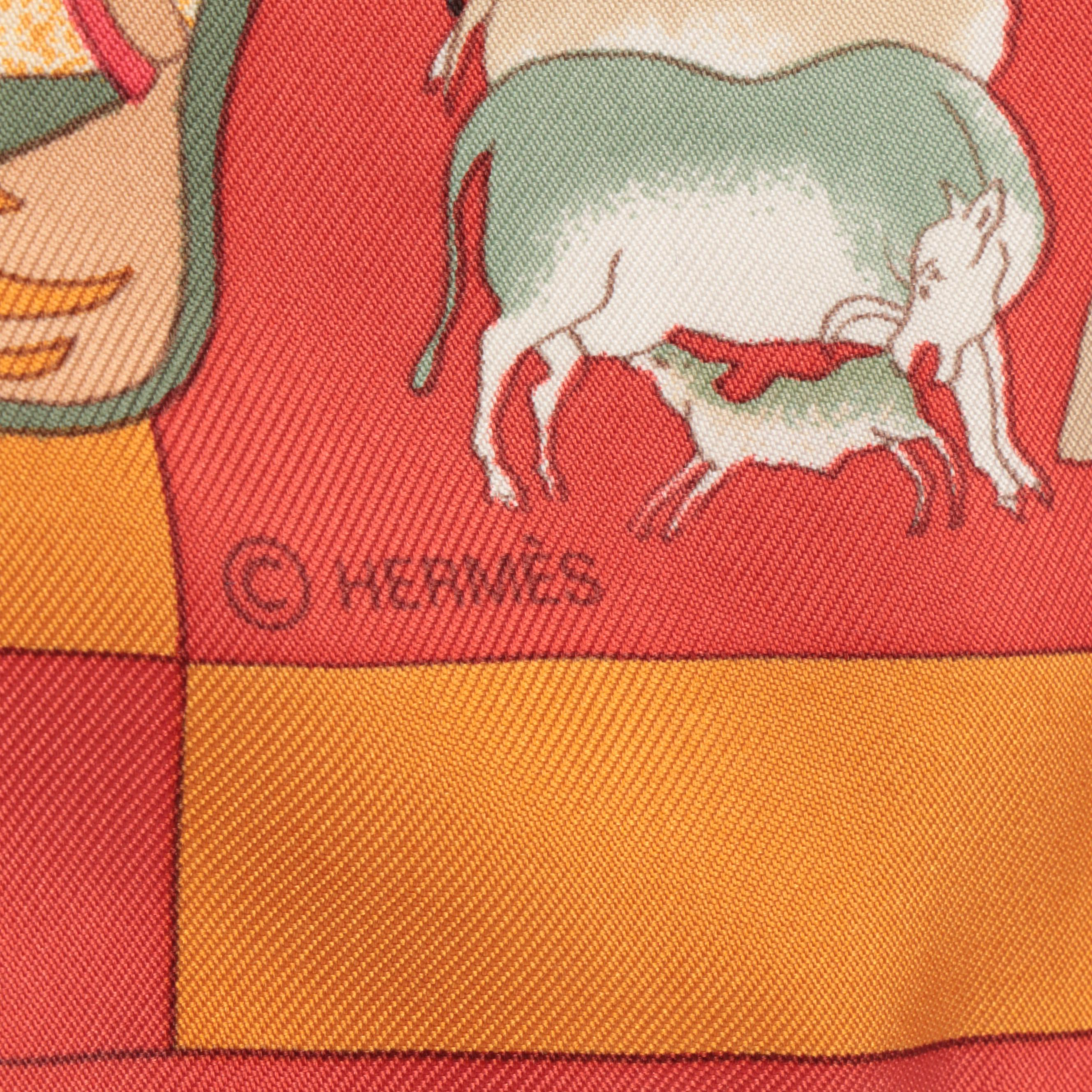 Hermès "Fantaisies Indiennes" Scarf 90 in Silk Twill with Box
