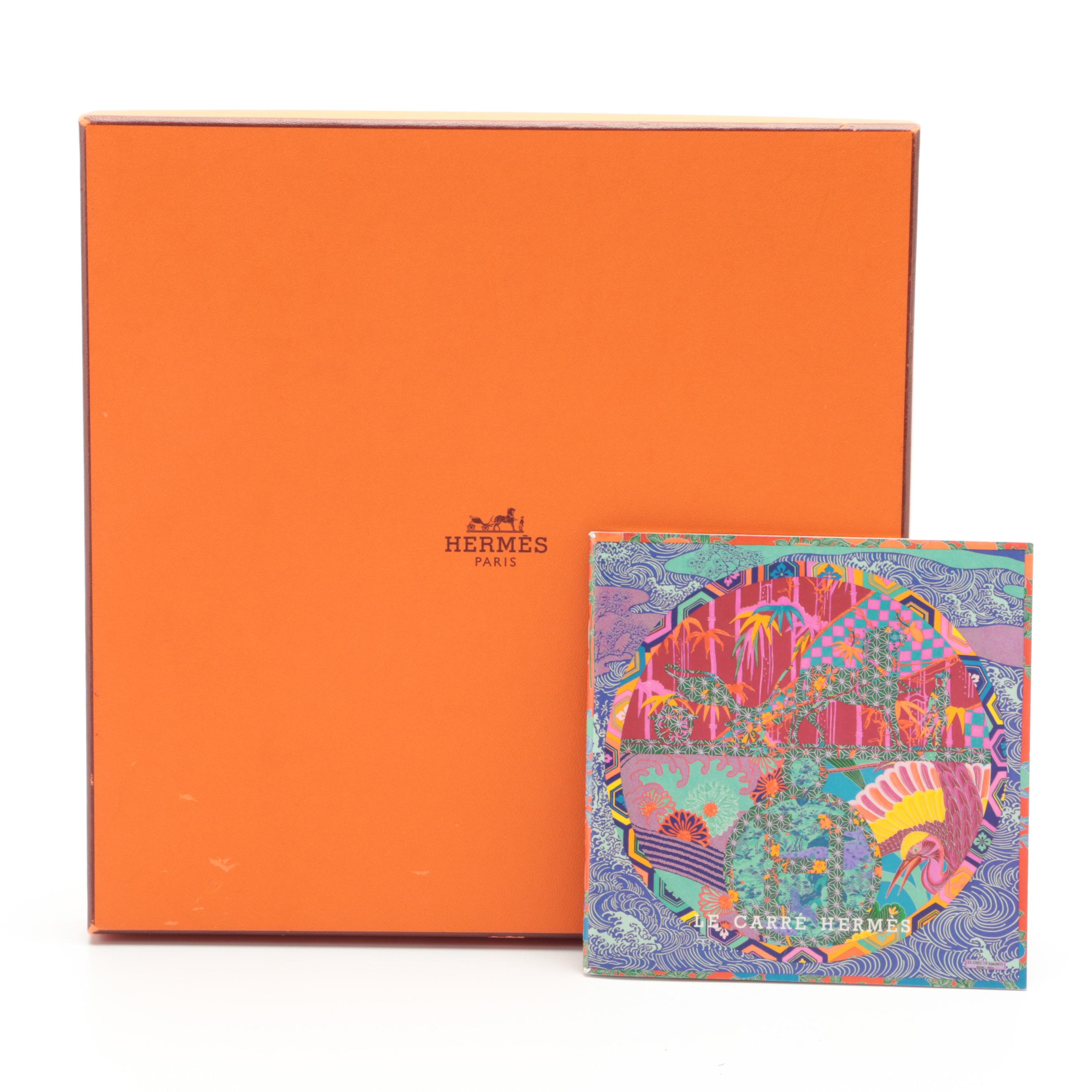 Hermès "Fantaisies Indiennes" Scarf 90 in Silk Twill with Box