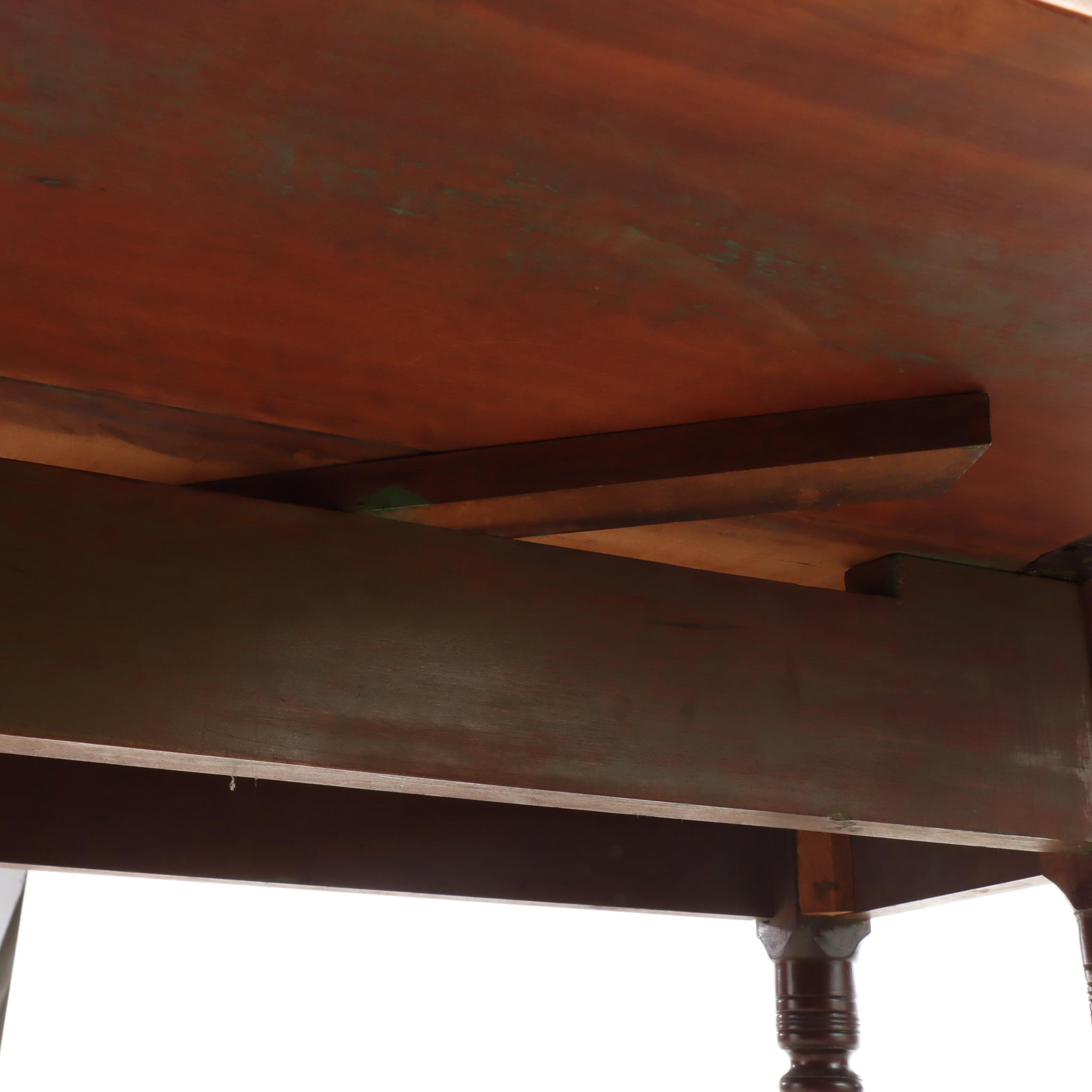 American Primitive Cherrywood Drop-Leaf Table, 19th Century