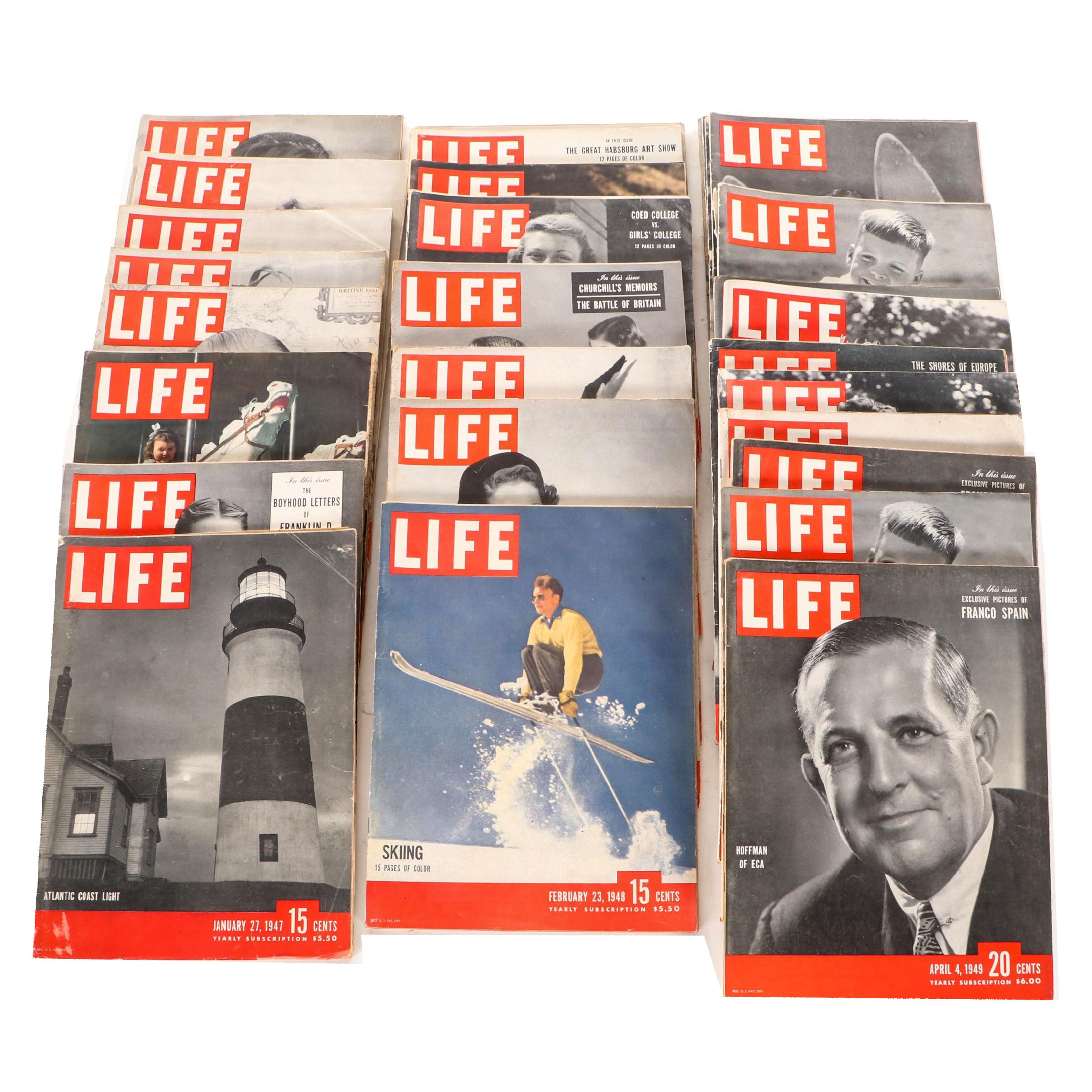 "LIFE" Magazine Issues Featuring Franklin D. Roosevelt and More, 1940s