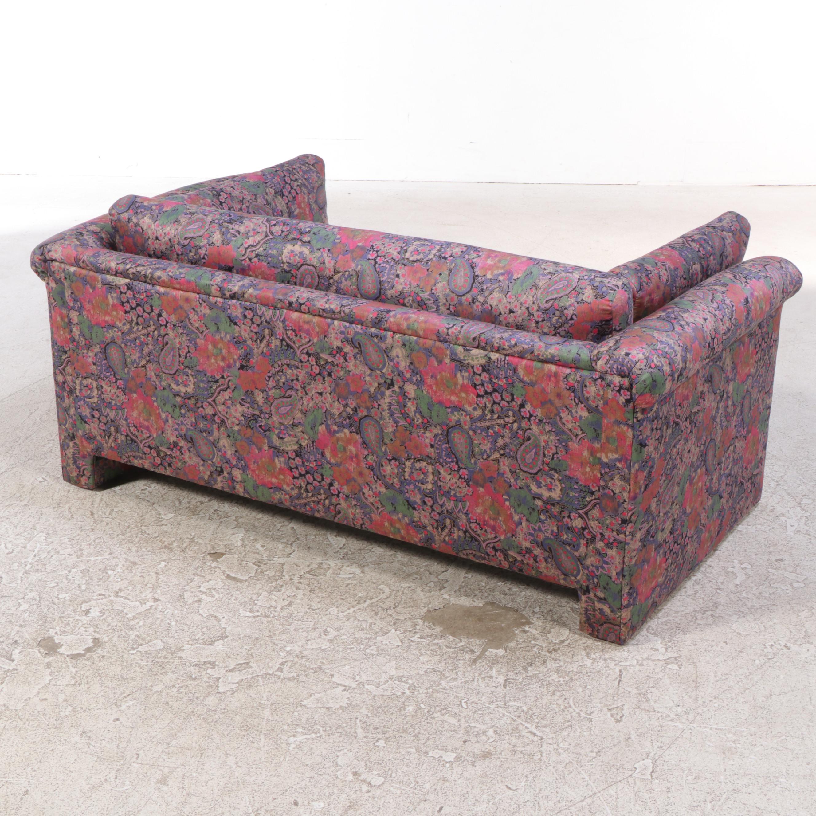 Post Modernist Custom-Upholstered Loveseat, Late 20th Century