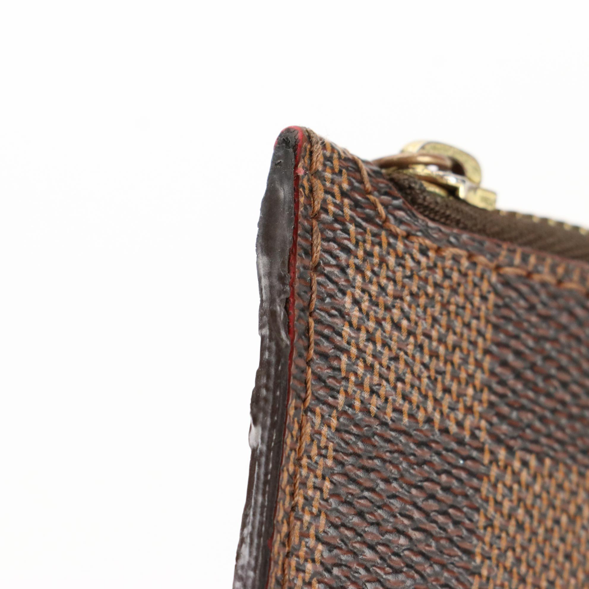 Louis Vuitton Neverfull PM Pochette in Damier Ebene Canvas with Strap