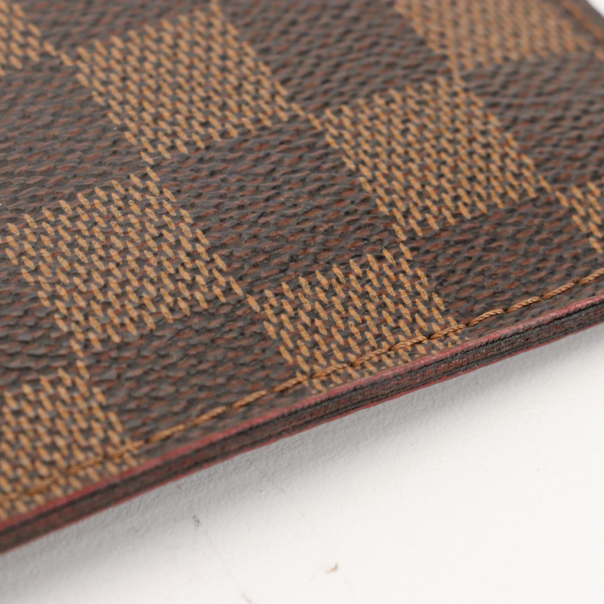Louis Vuitton Neverfull PM Pochette in Damier Ebene Canvas with Strap