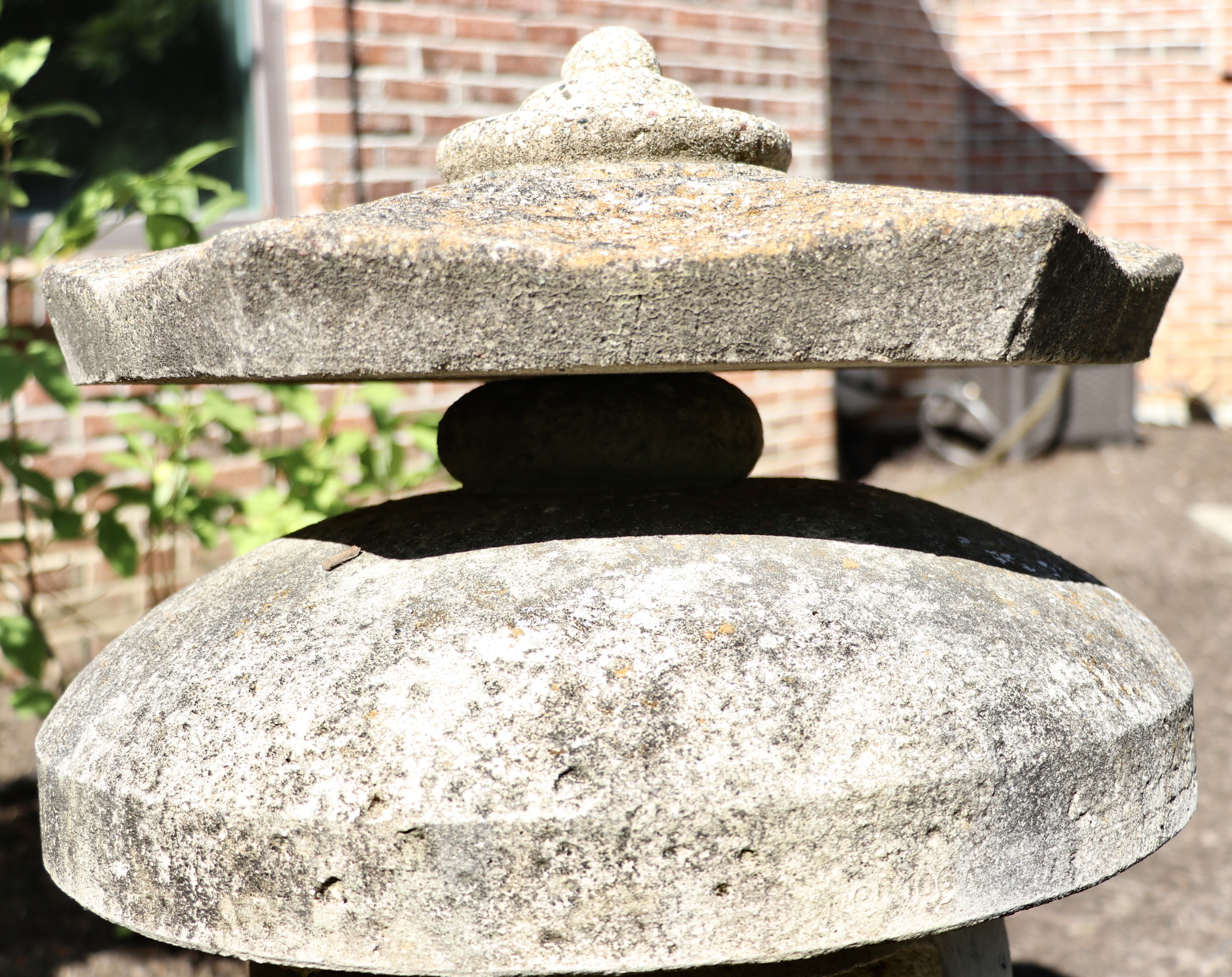 Five Piece Concrete Pagoda Garden Statuary