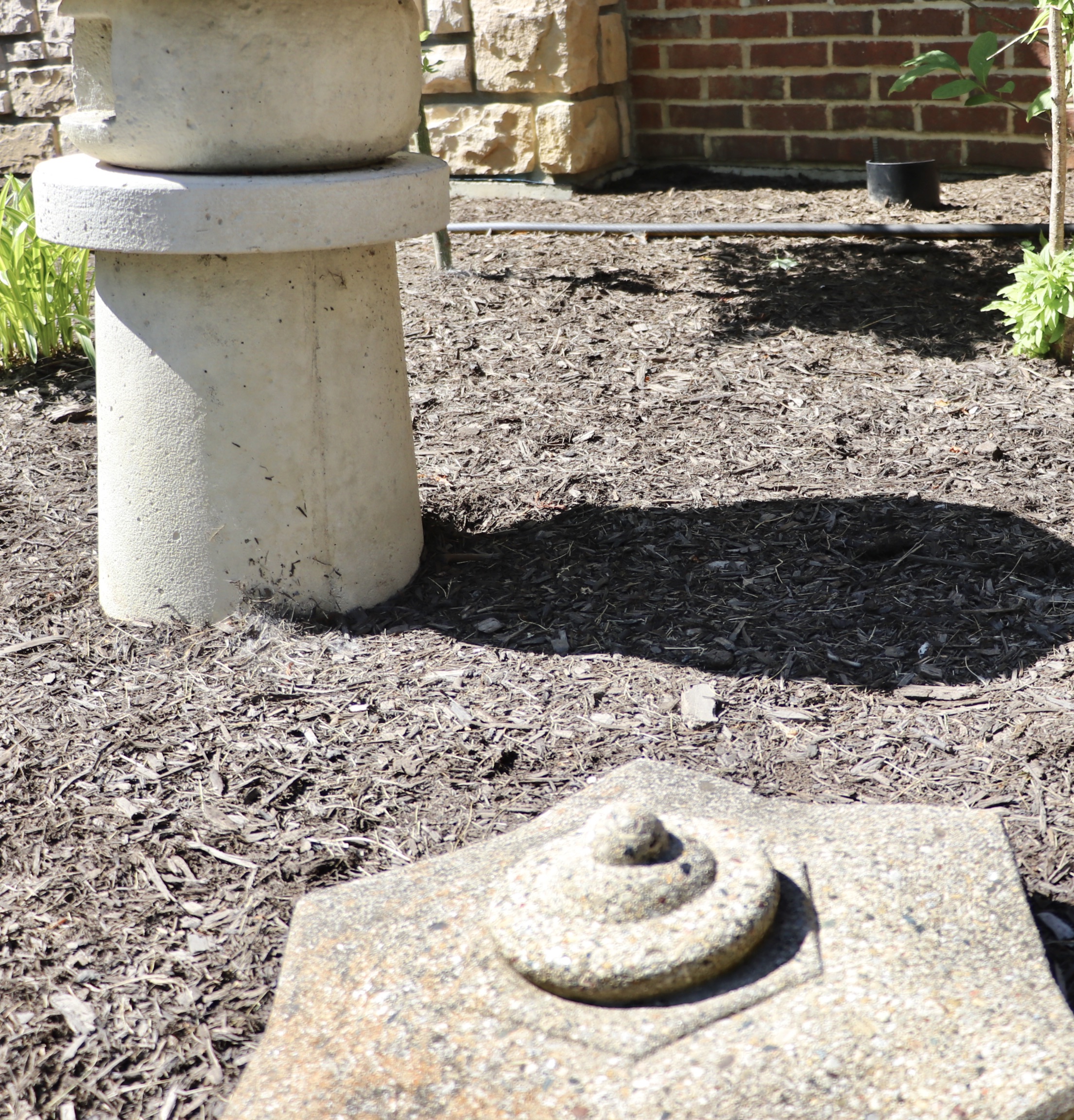 Five Piece Concrete Pagoda Garden Statuary