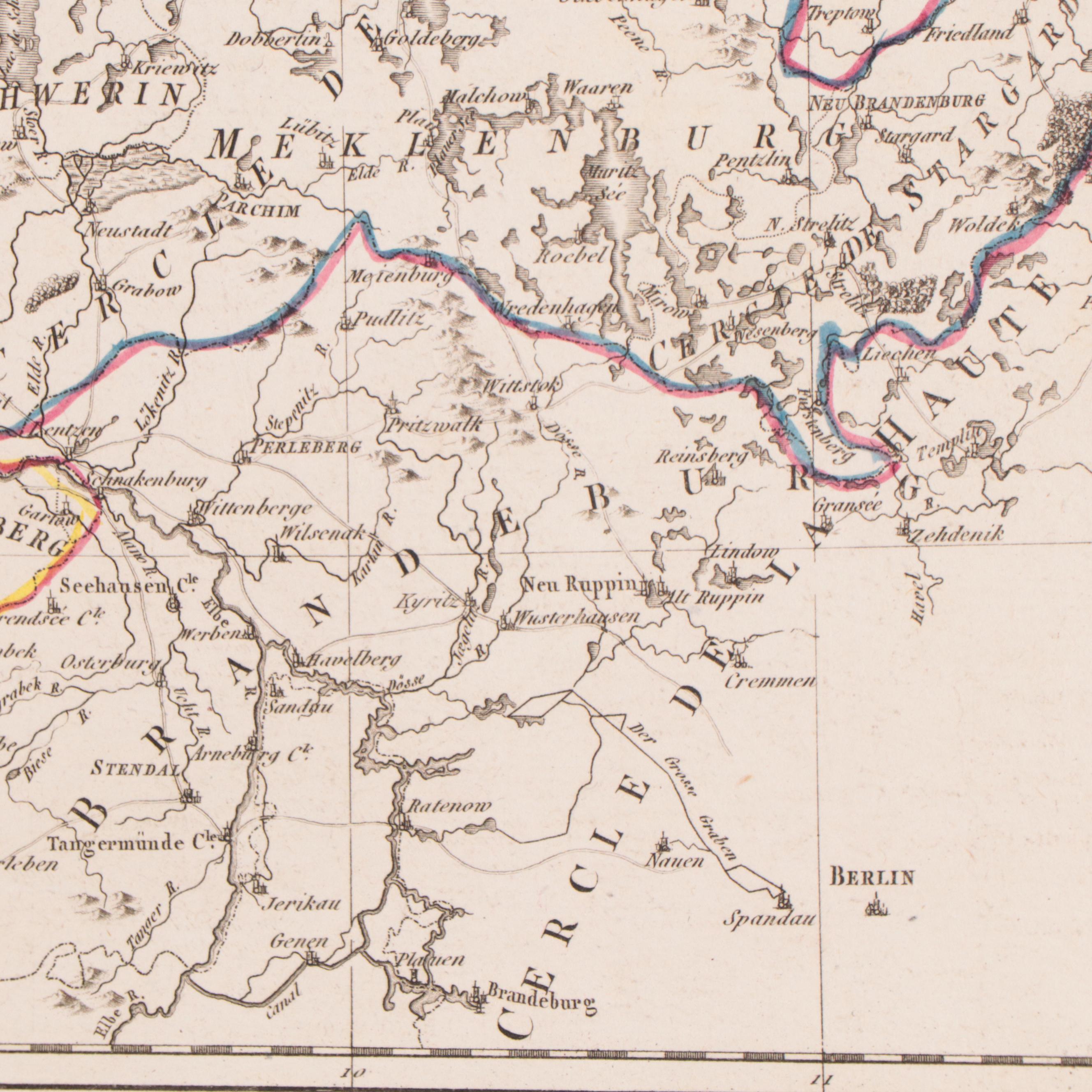 Rigobert Bonne Hand-Colored Map "Cercle de la Basse Saxe. Partie Septentrionale"