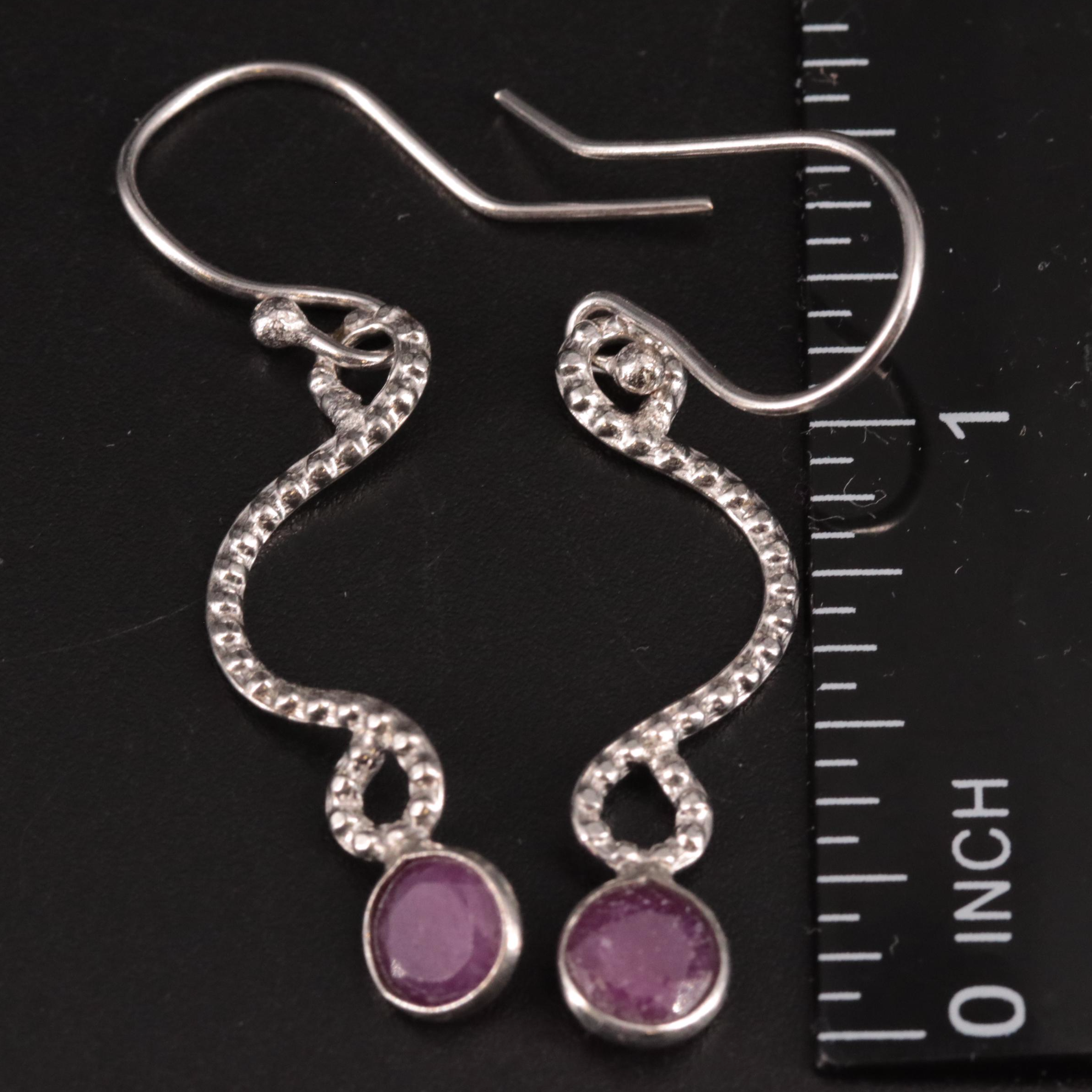 Ruby Dangle Earrings