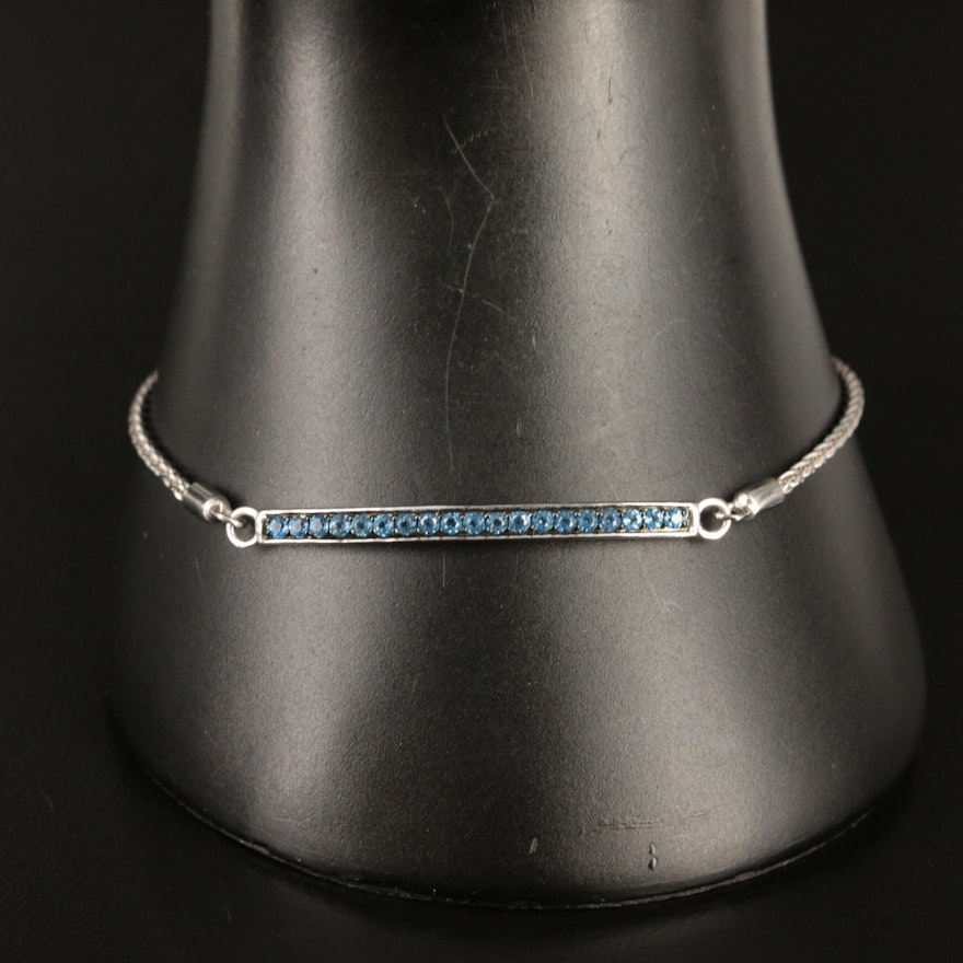 Sterling Topaz Bolo Bracelet