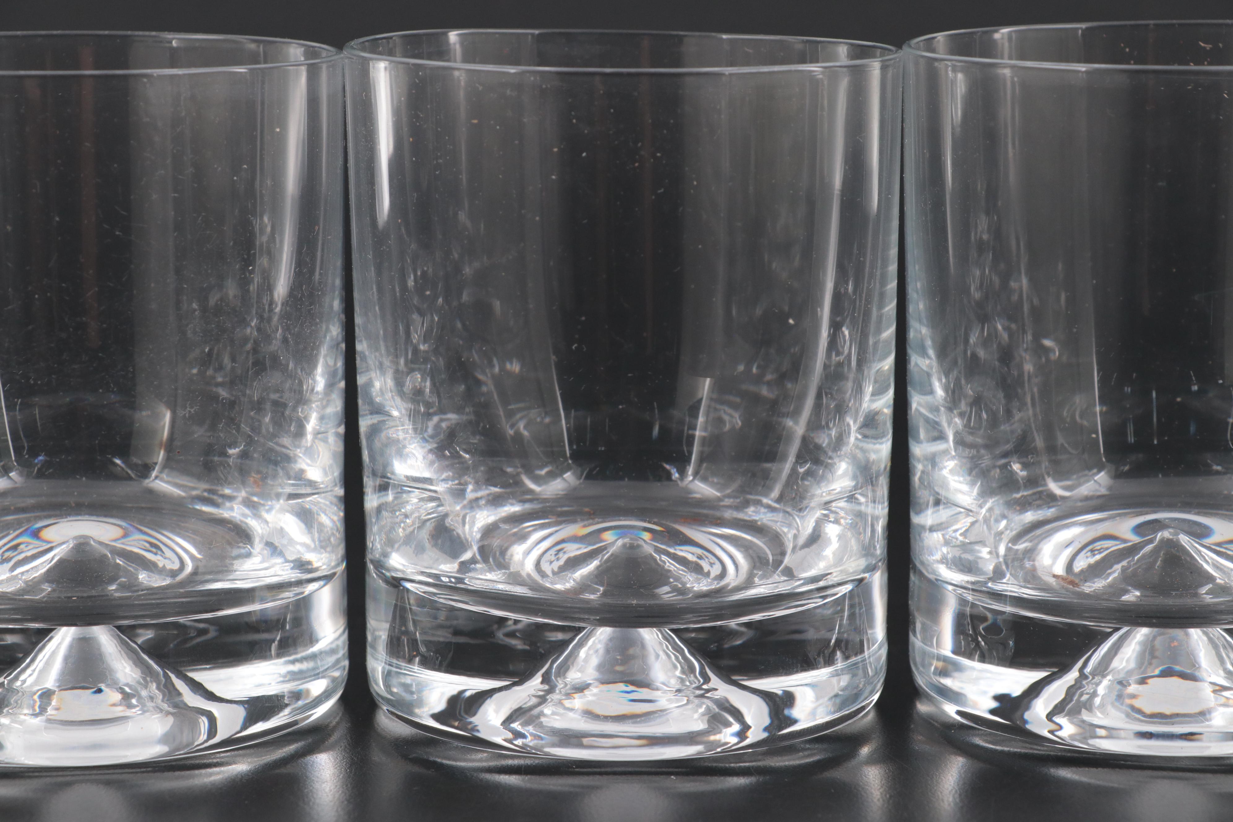 Anchor Hocking "Sedona" Glass Old Fashioned Tumblers with Other Snack Plates