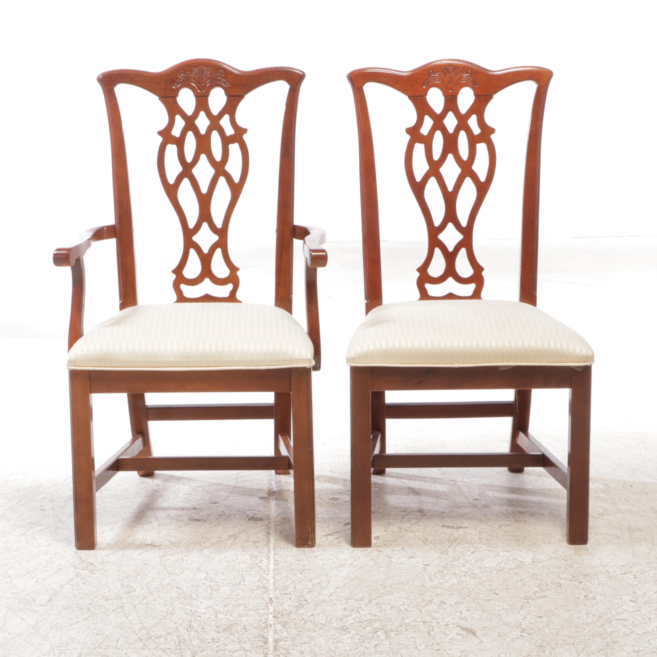 Regency Style Mahogany Extension Dining Table with Six Chairs