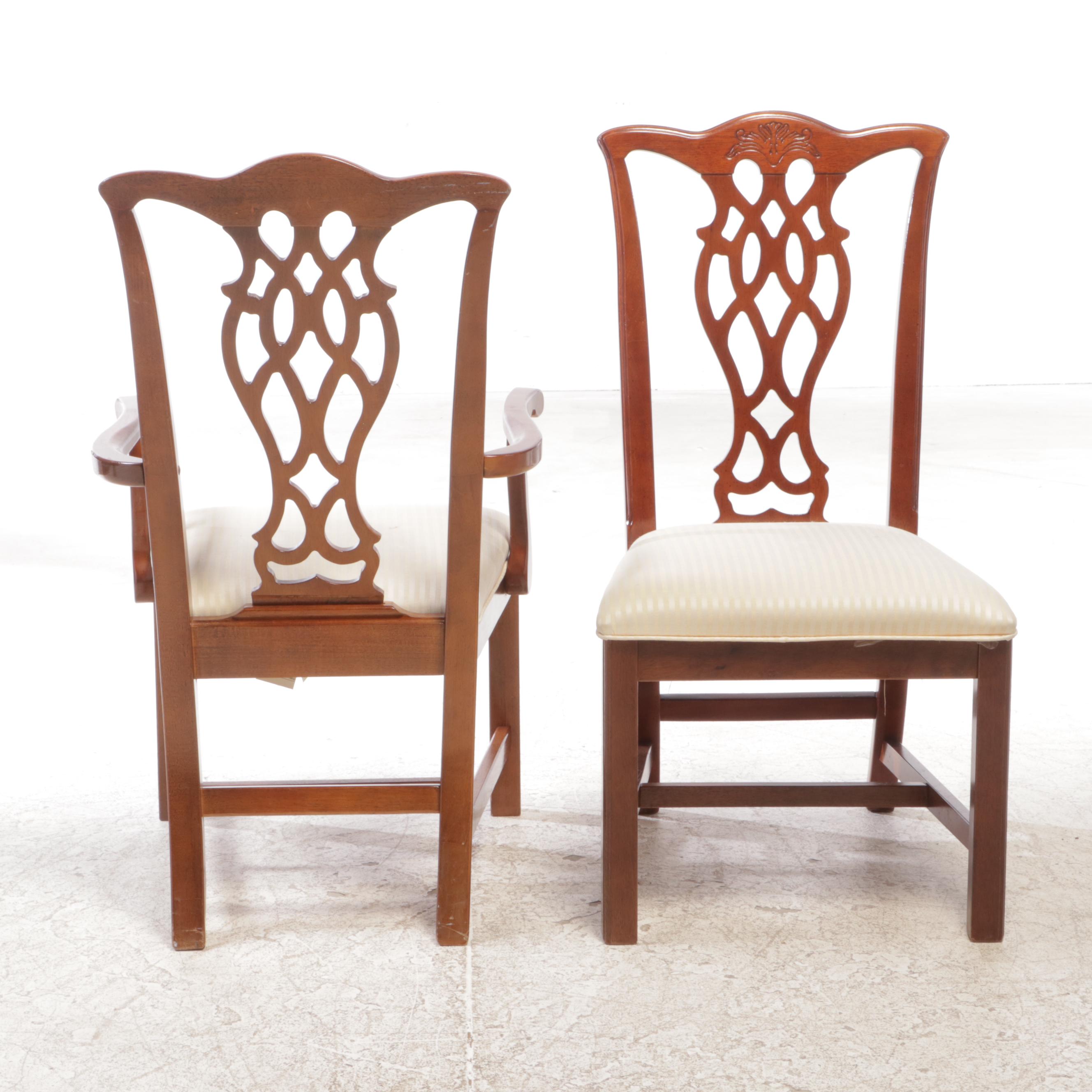 Regency Style Mahogany Extension Dining Table with Six Chairs