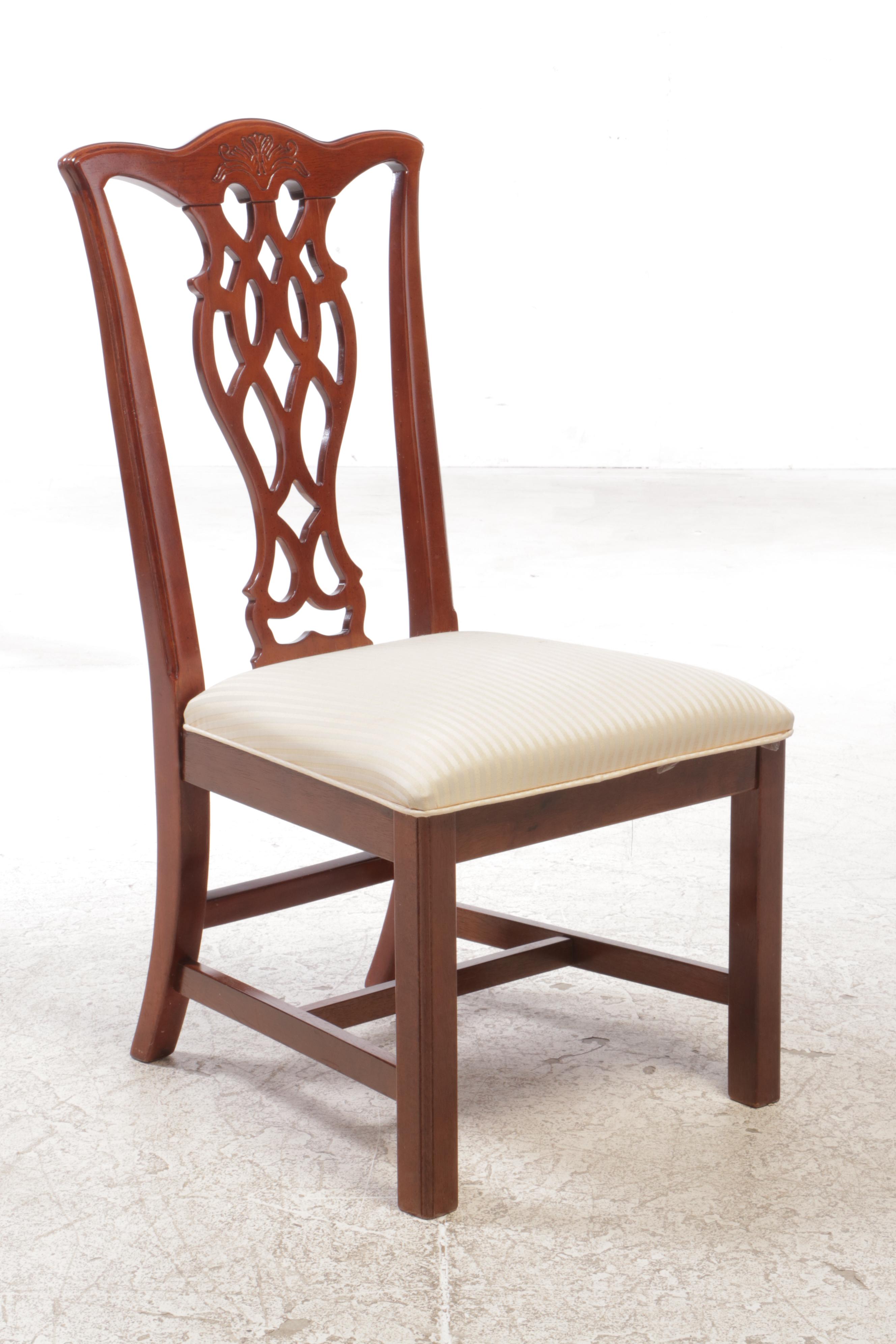 Regency Style Mahogany Extension Dining Table with Six Chairs