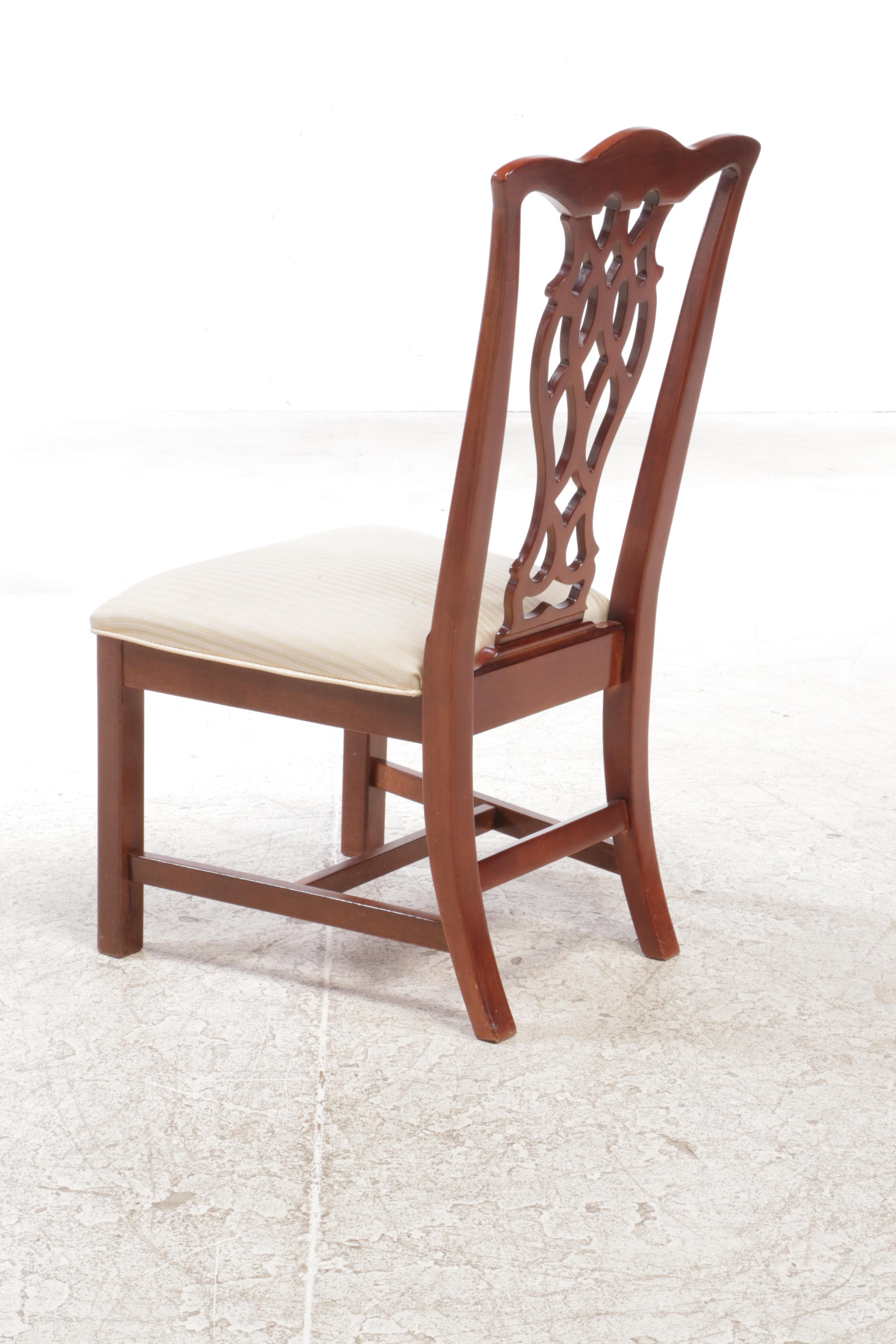 Regency Style Mahogany Extension Dining Table with Six Chairs