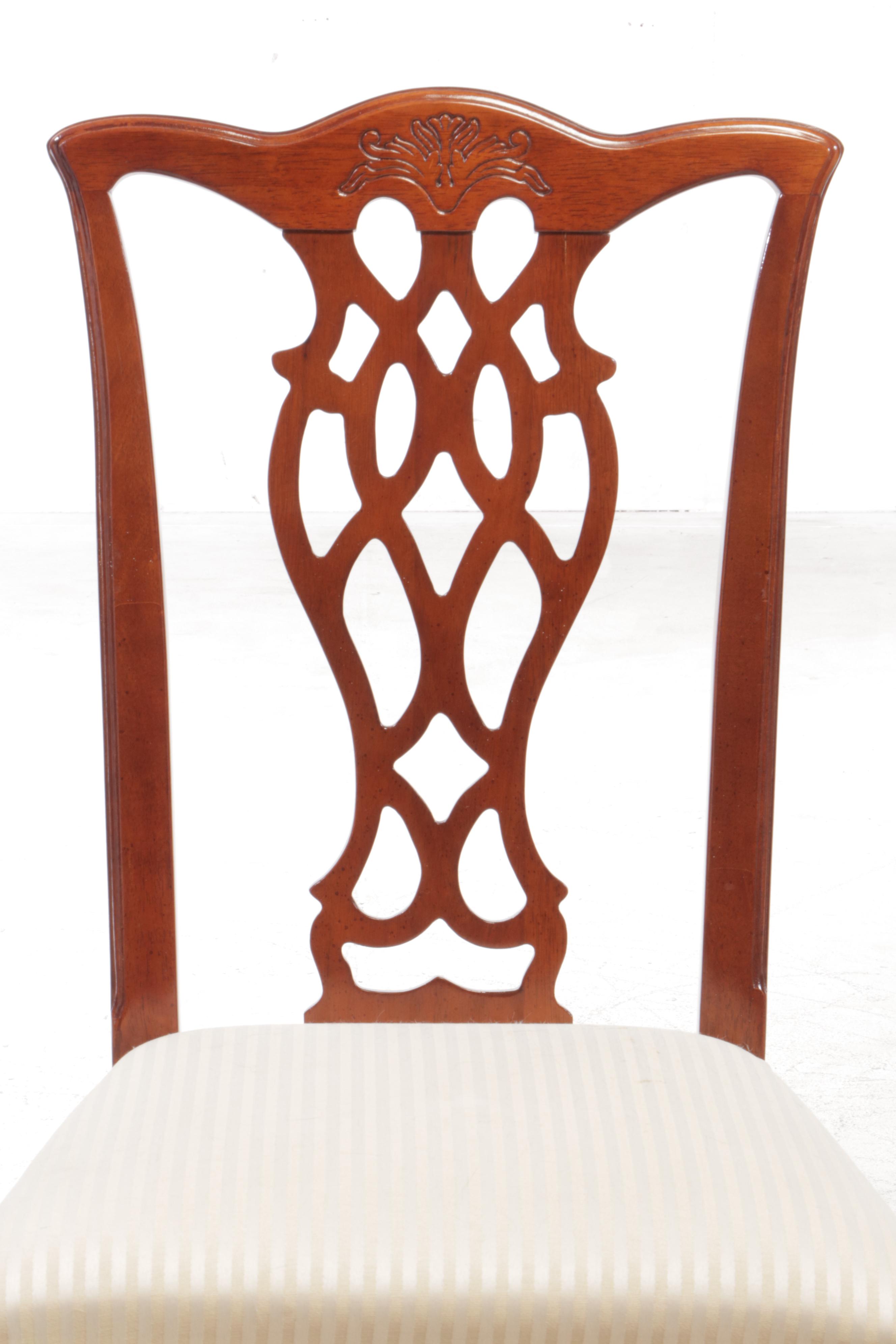 Regency Style Mahogany Extension Dining Table with Six Chairs