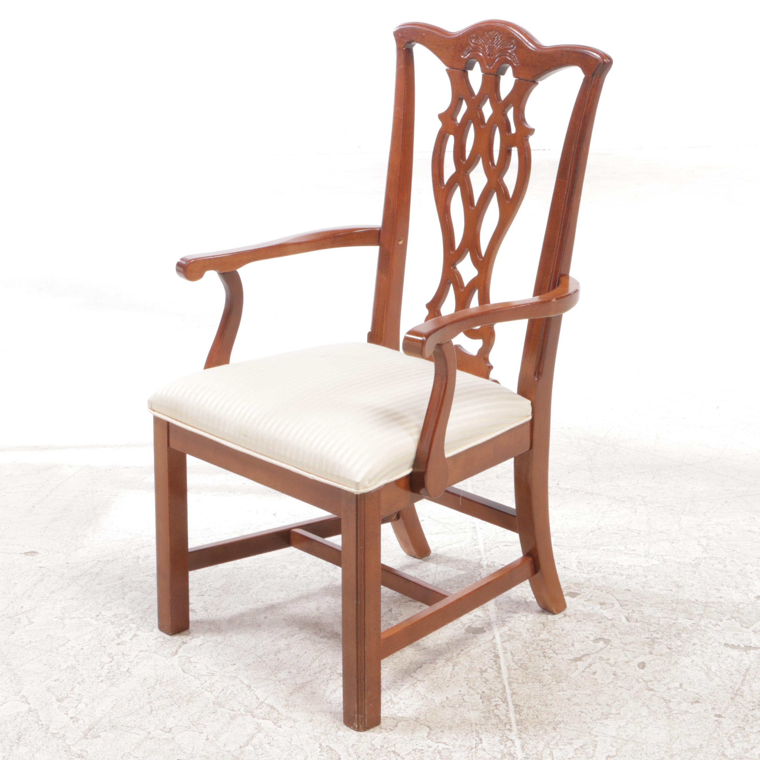 Regency Style Mahogany Extension Dining Table with Six Chairs