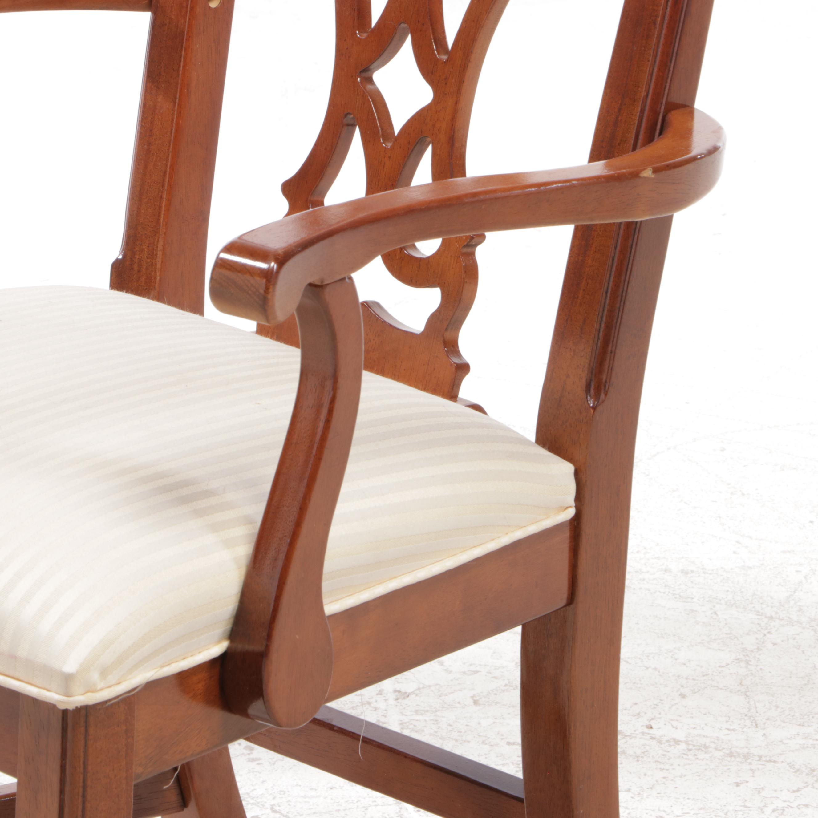 Regency Style Mahogany Extension Dining Table with Six Chairs