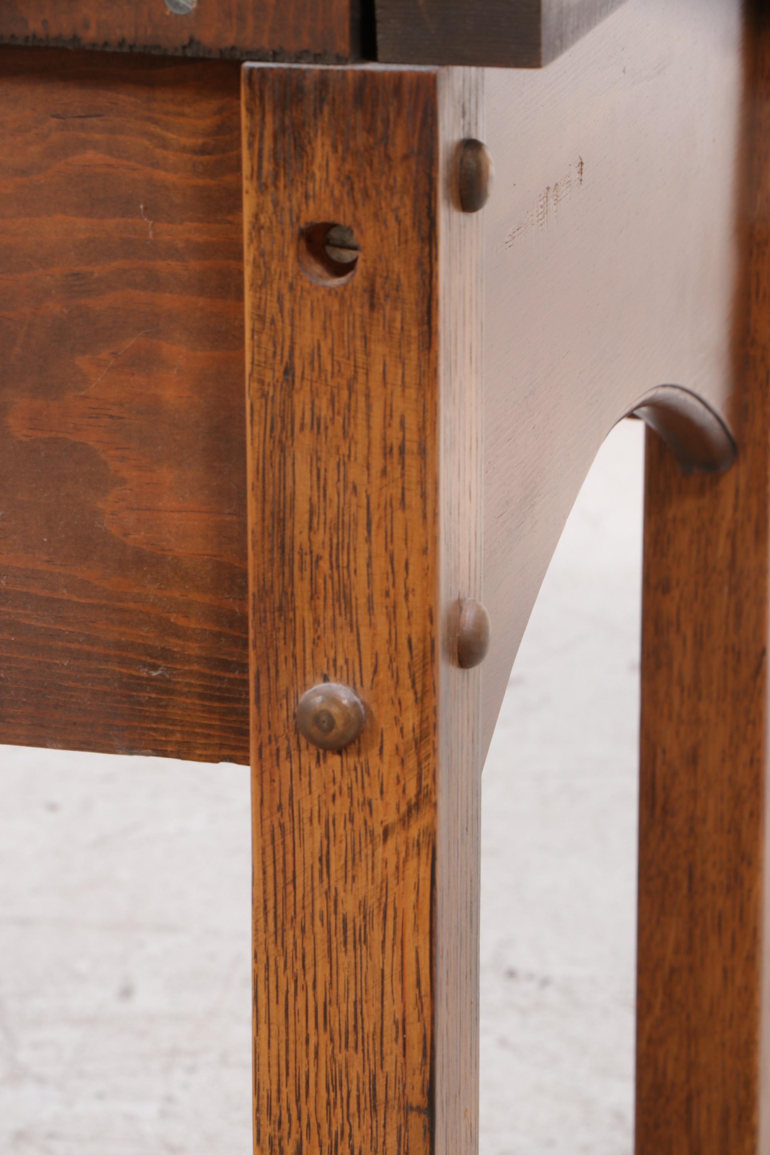 Claude Lemons Jr. Colonial Style Pine and Oak Secretary Bookcase with Side Chair