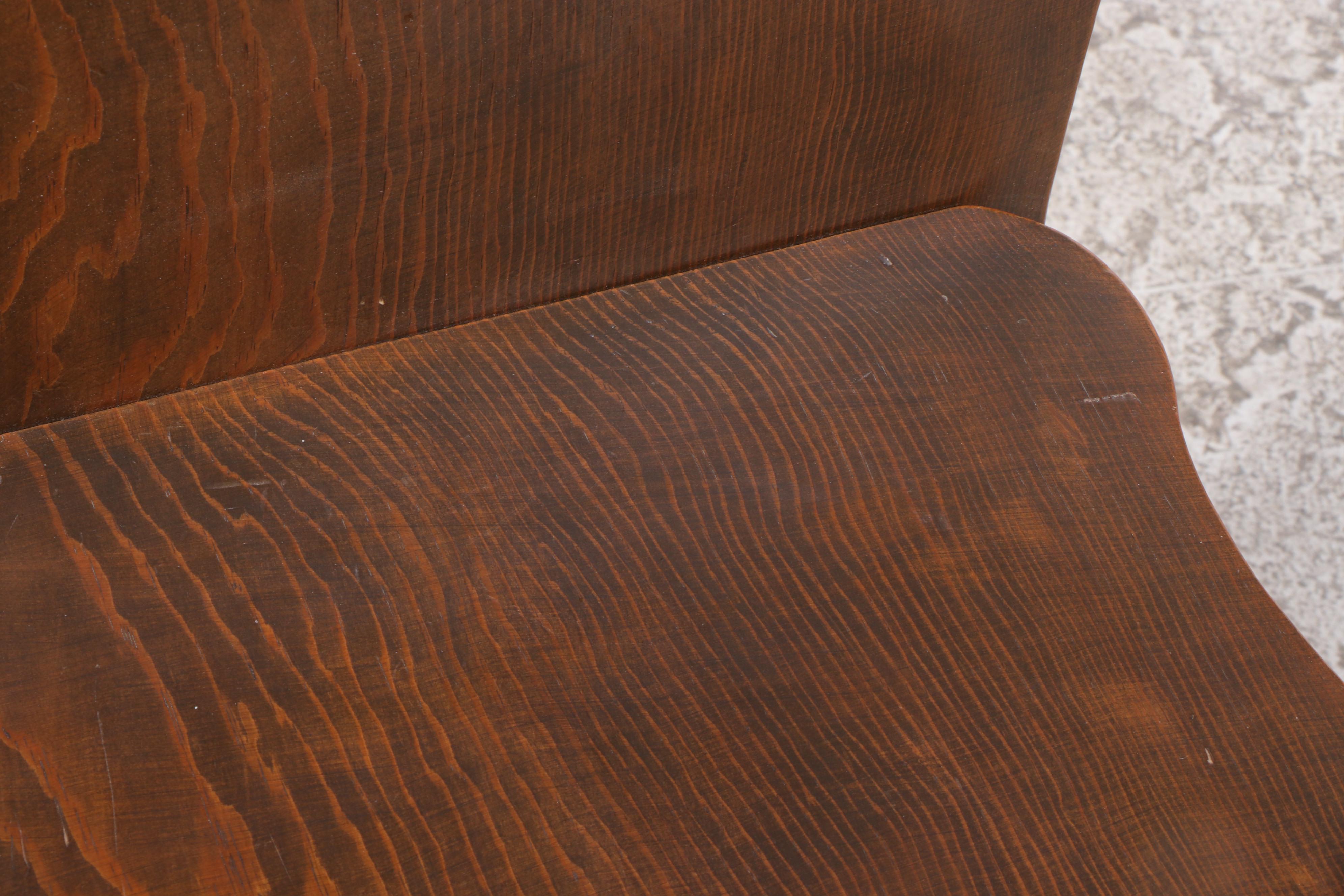 Claude Lemons Jr. Colonial Style Pine and Oak Secretary Bookcase with Side Chair