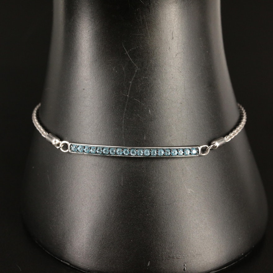 Sterling Topaz Bolo Bracelet