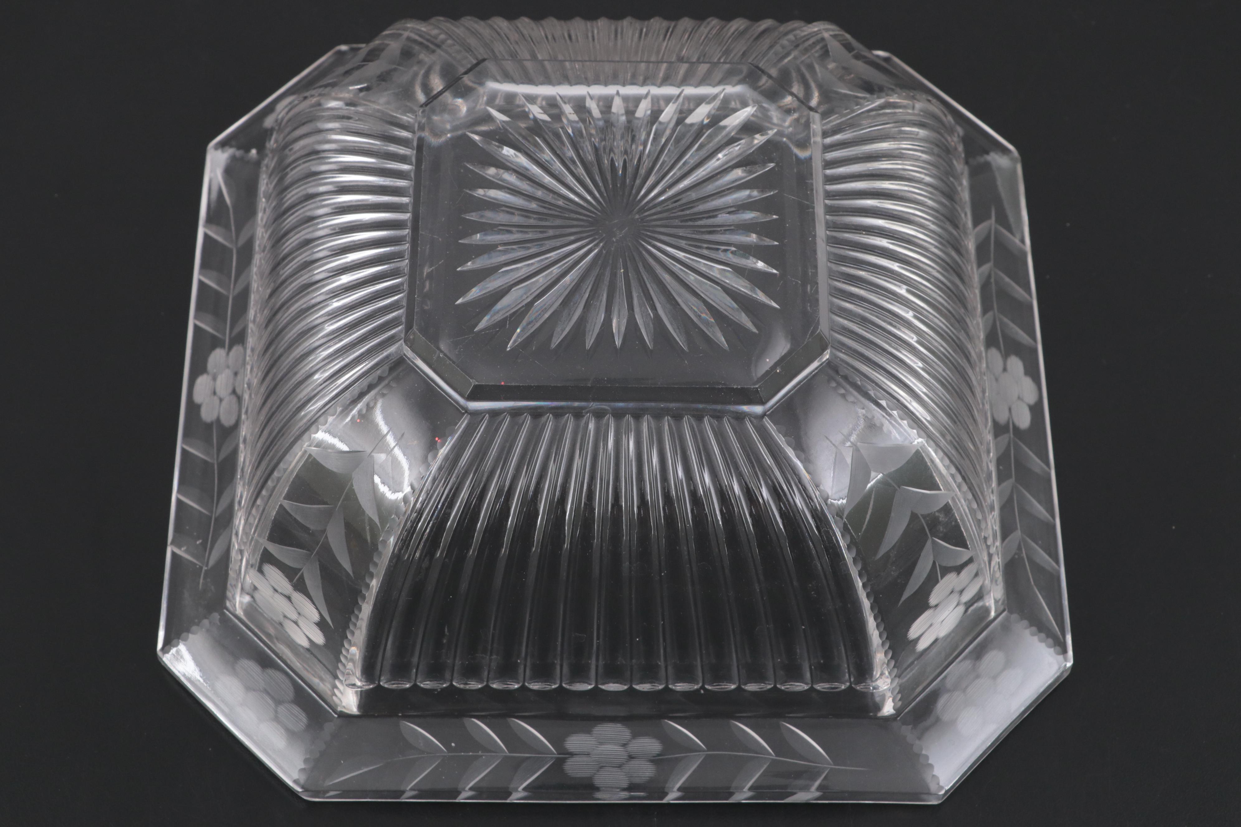 Heisey "Colonial Clear" Plates and Other Bowl, Mid-20th Century