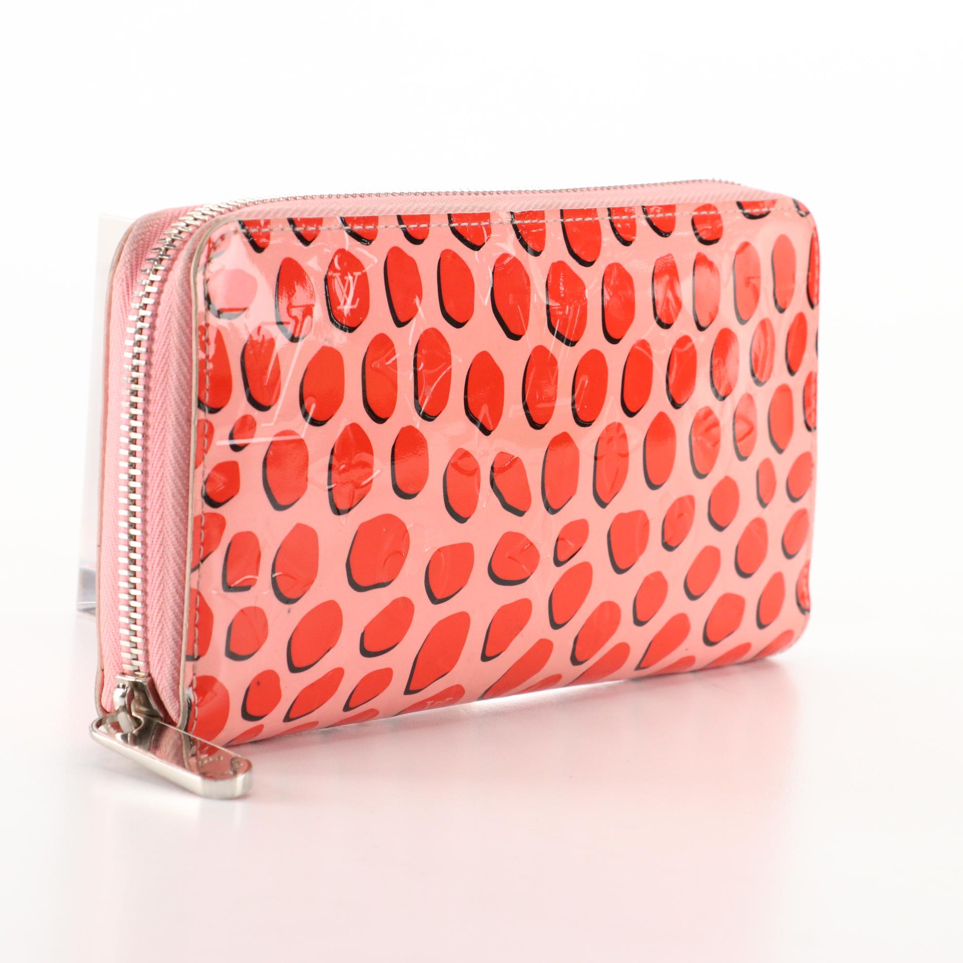 Louis Vuitton Limited Edition Zip Wallet in Sugar Poppy Monogram Vernis with Box