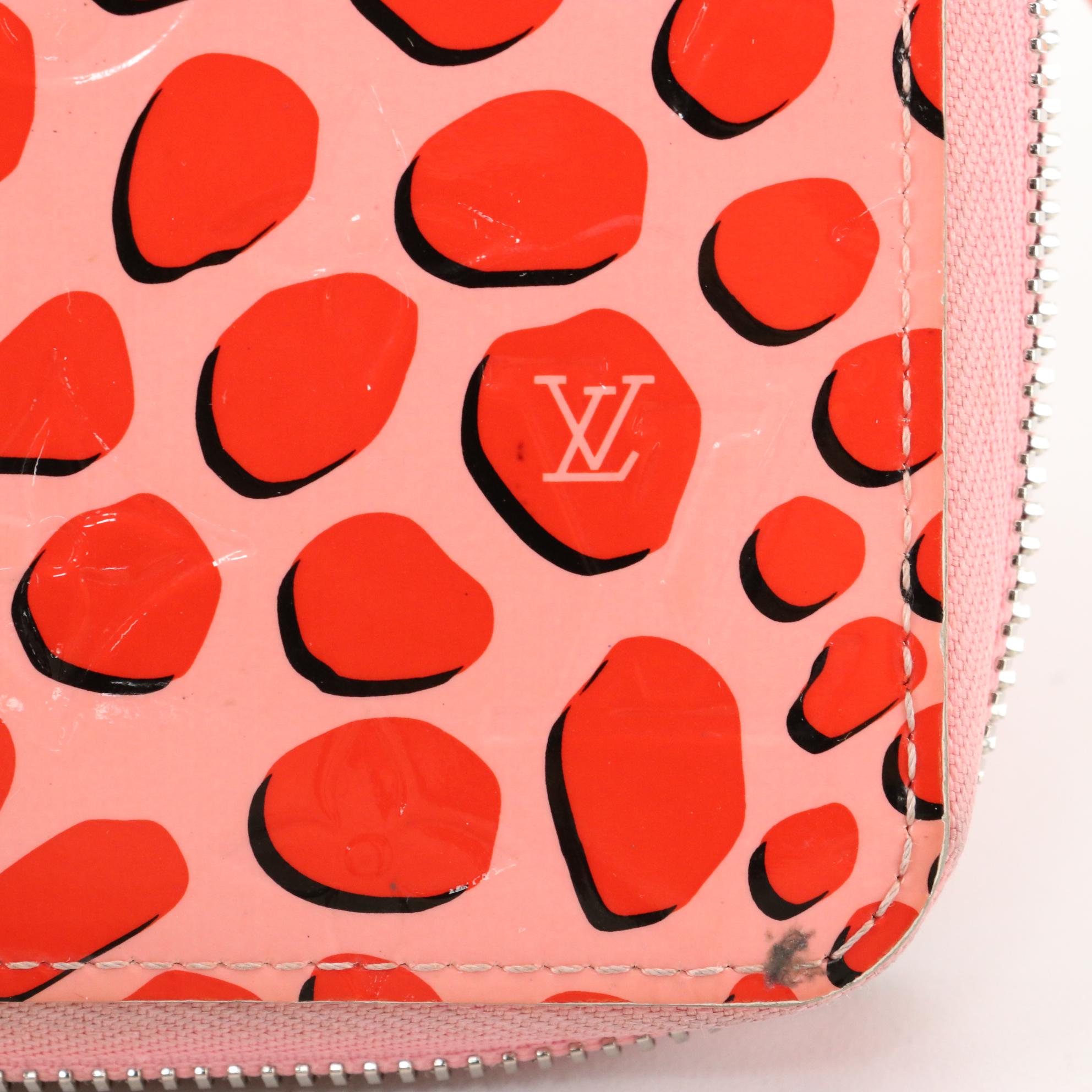 Louis Vuitton Limited Edition Zip Wallet in Sugar Poppy Monogram Vernis with Box