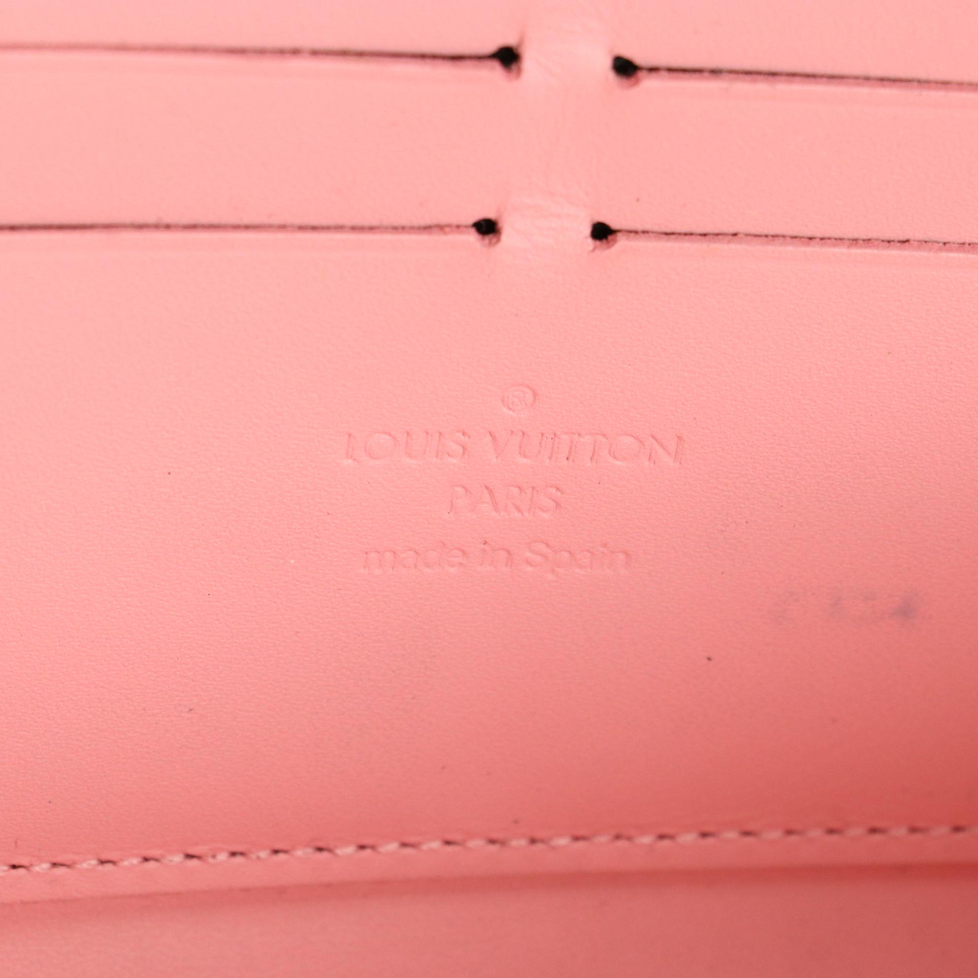 Louis Vuitton Limited Edition Zip Wallet in Sugar Poppy Monogram Vernis with Box