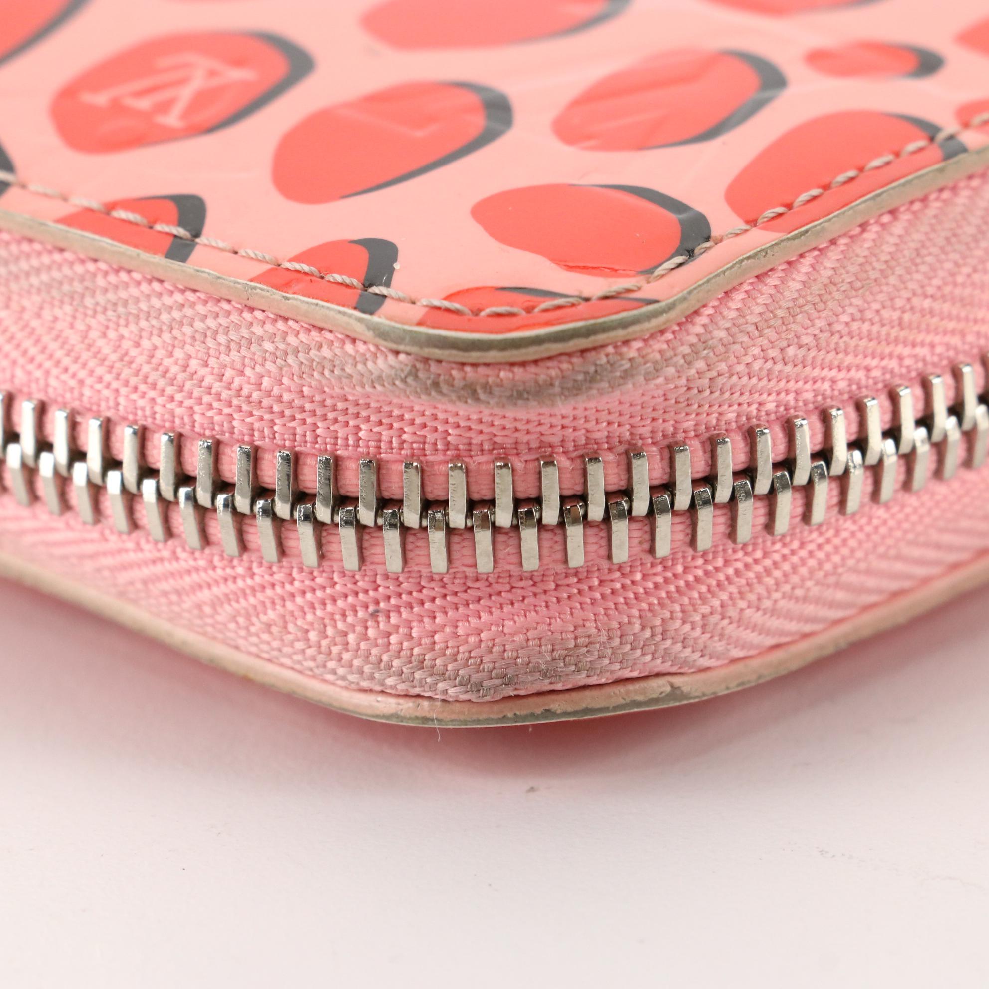 Louis Vuitton Limited Edition Zip Wallet in Sugar Poppy Monogram Vernis with Box