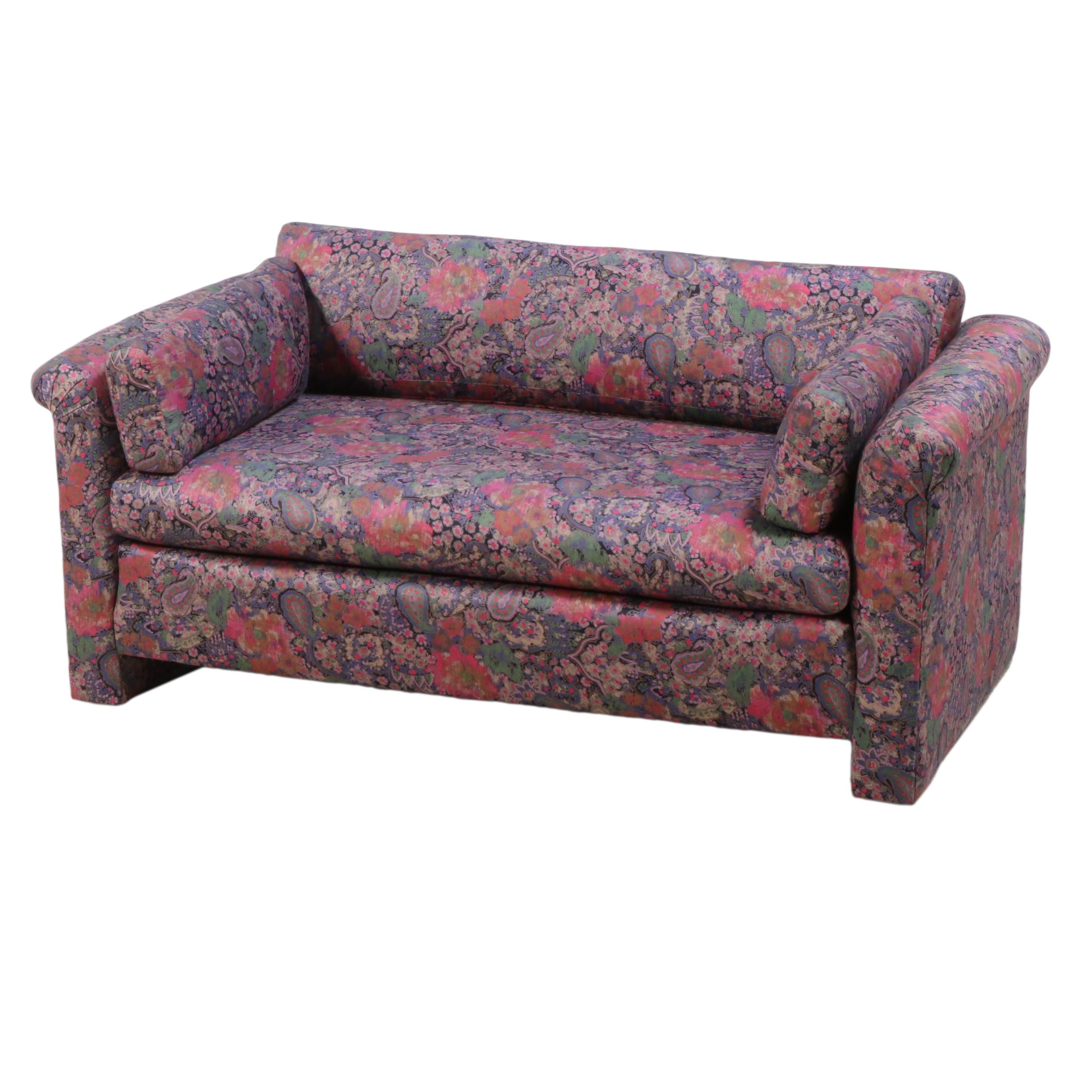 Post Modernist Custom-Upholstered Loveseat, Late 20th Century