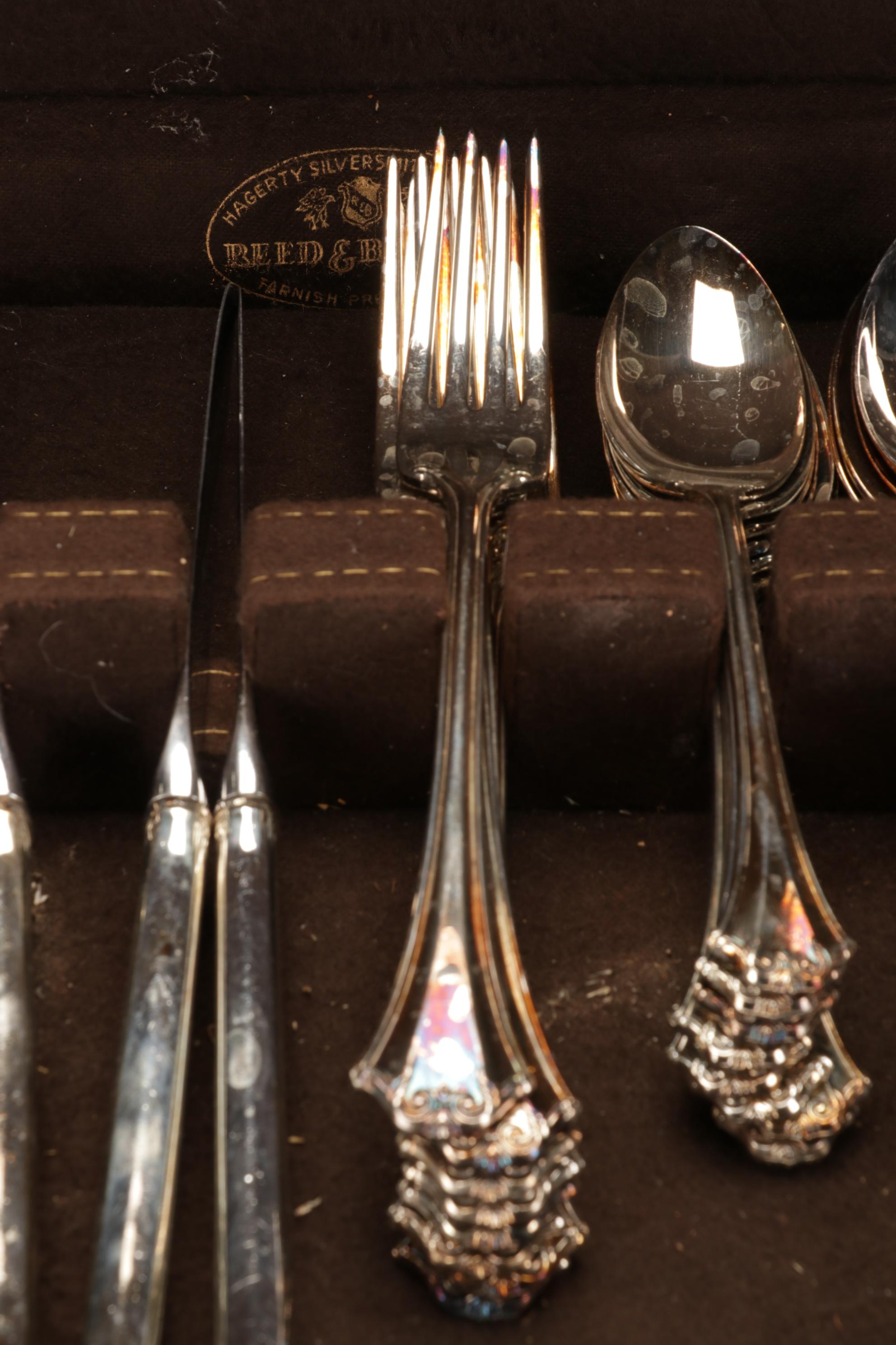 Reed & Barton "Country French" Silver Plate Flatware, Late 20th Century