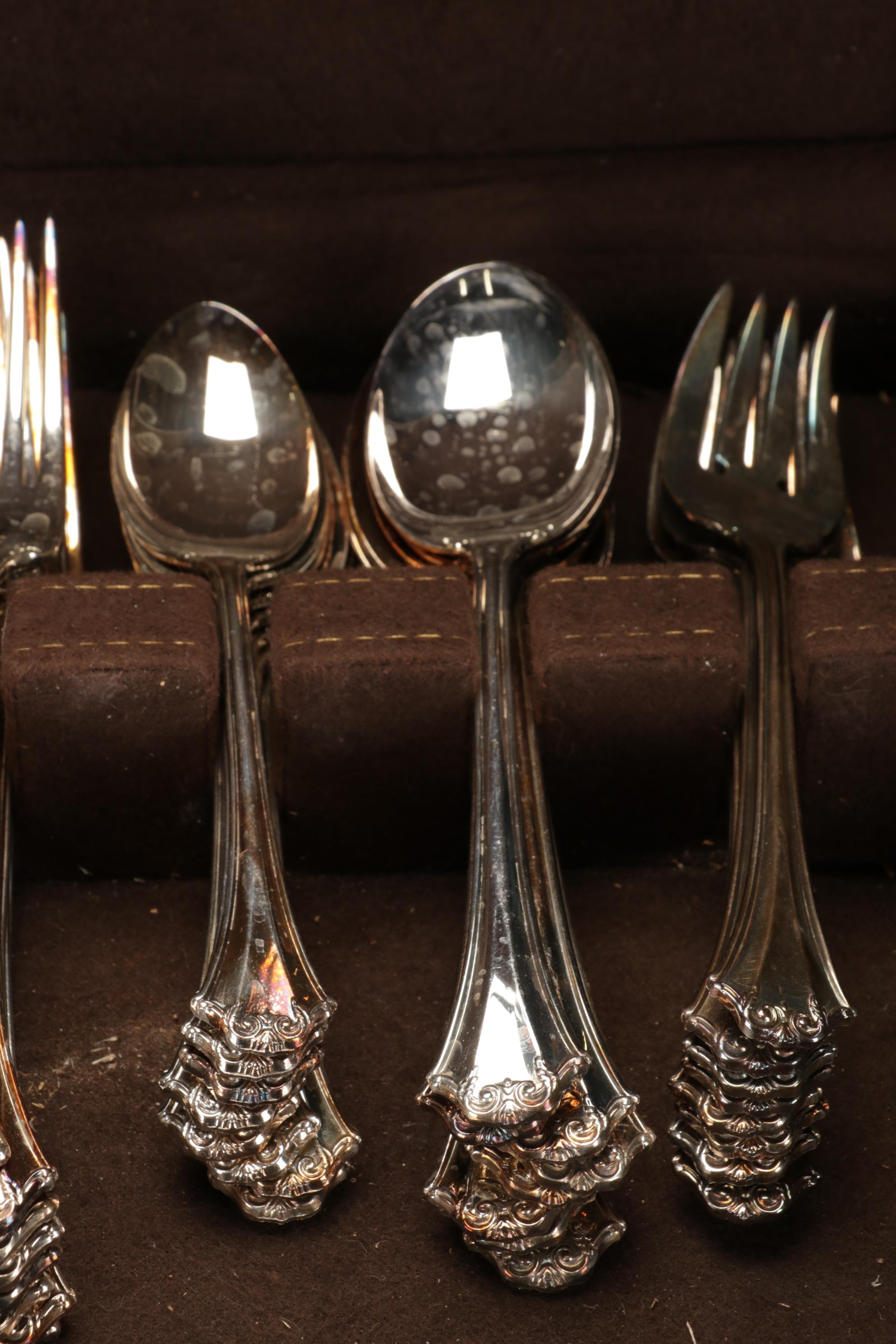 Reed & Barton "Country French" Silver Plate Flatware, Late 20th Century