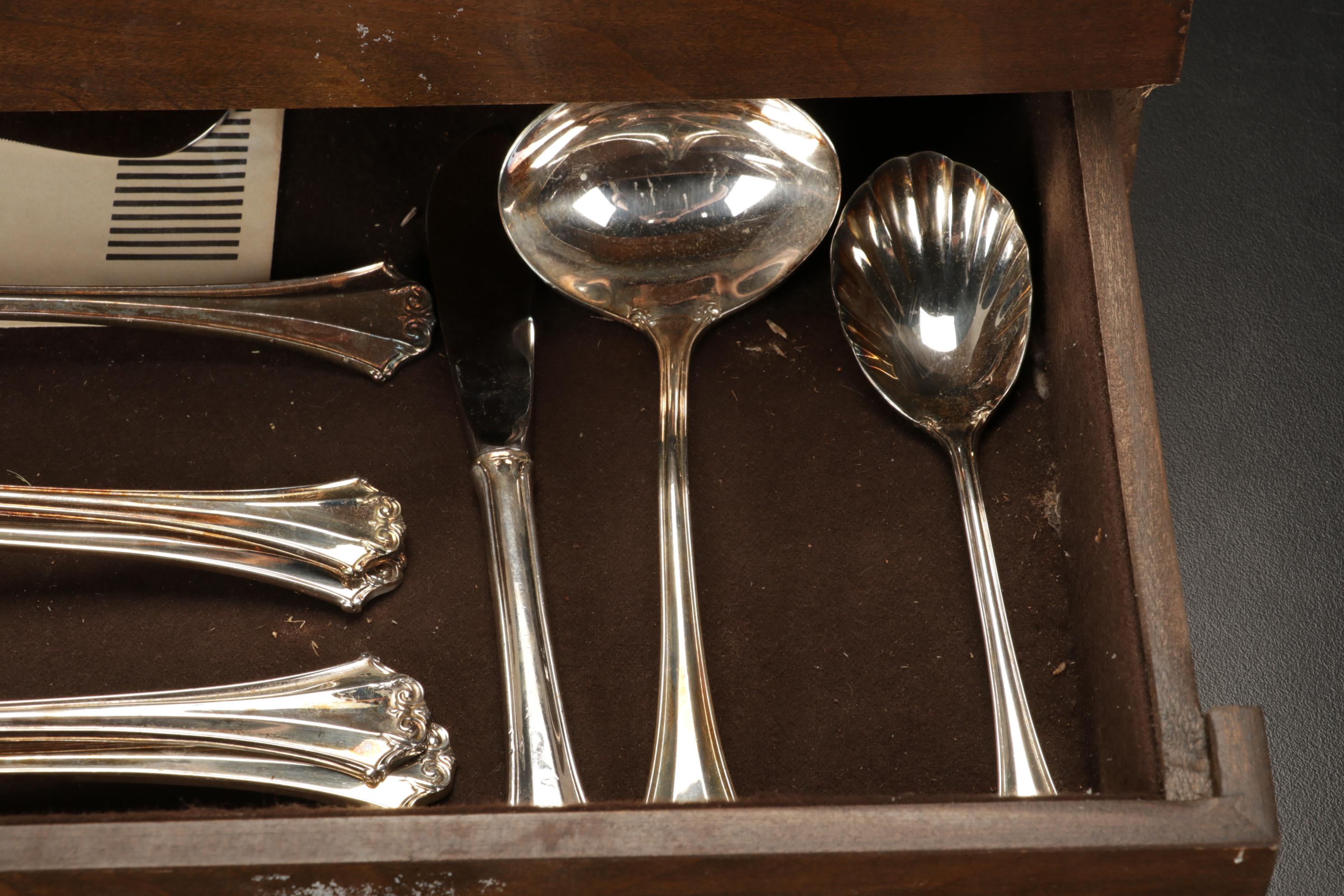 Reed & Barton "Country French" Silver Plate Flatware, Late 20th Century