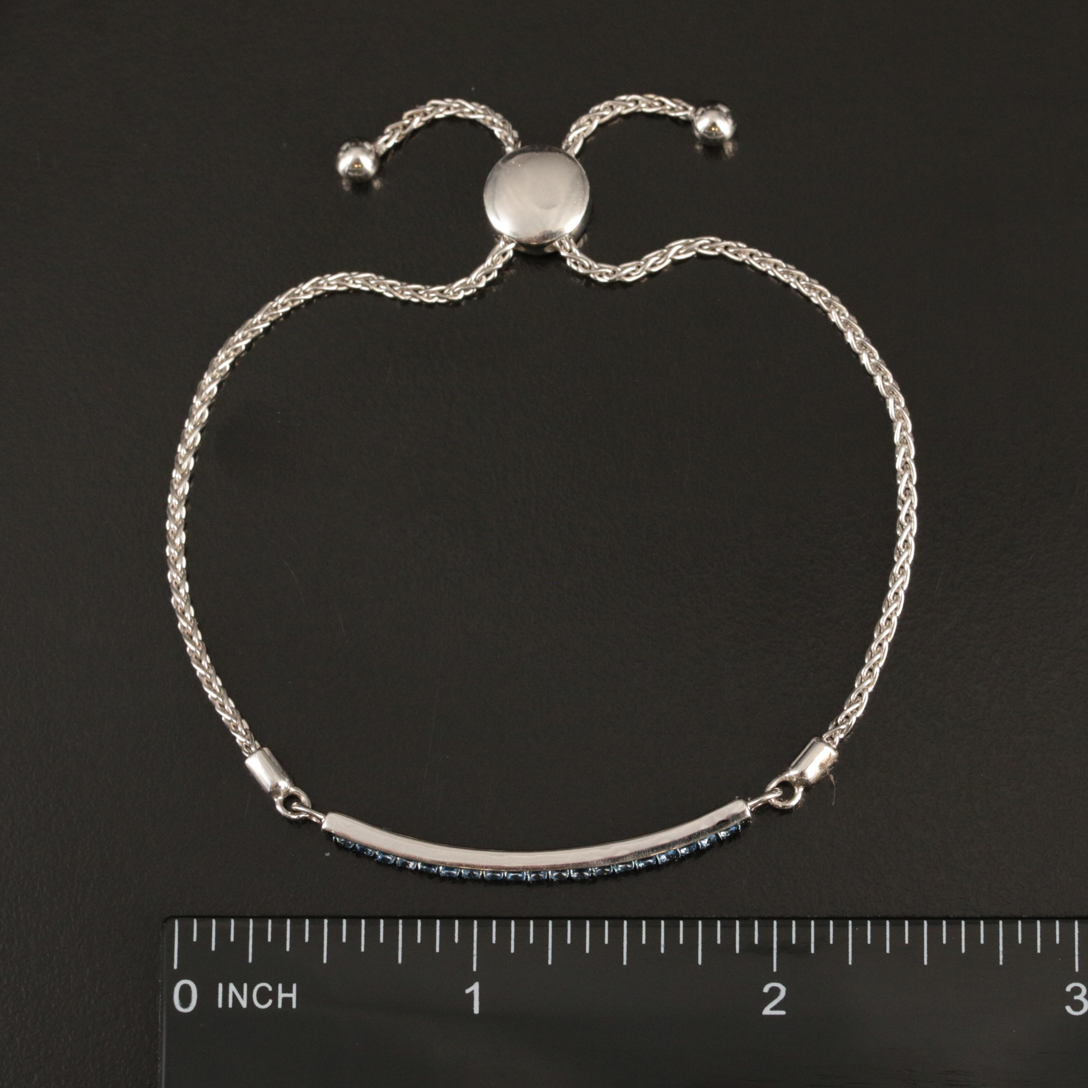 Sterling Topaz Bolo Bracelet