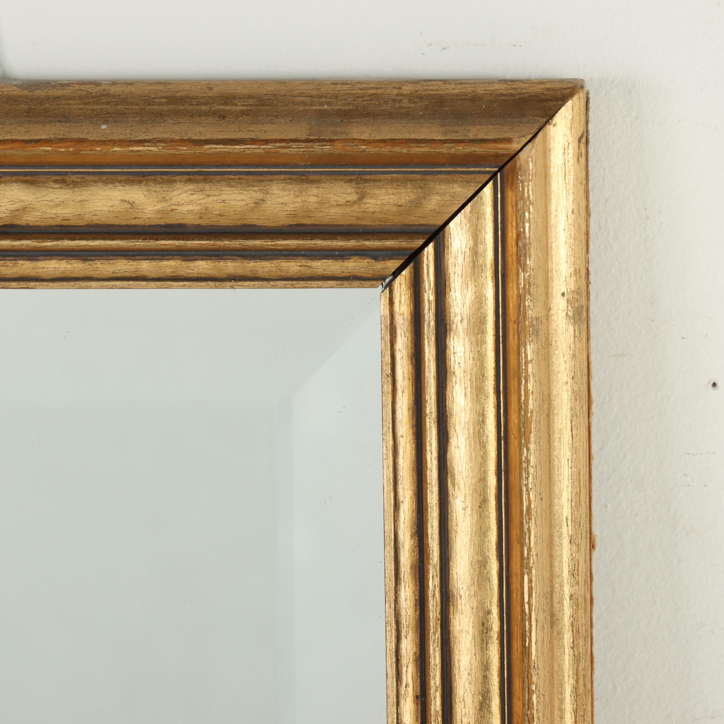 Giltwood and Beveled Glass Mirror, 20th Century