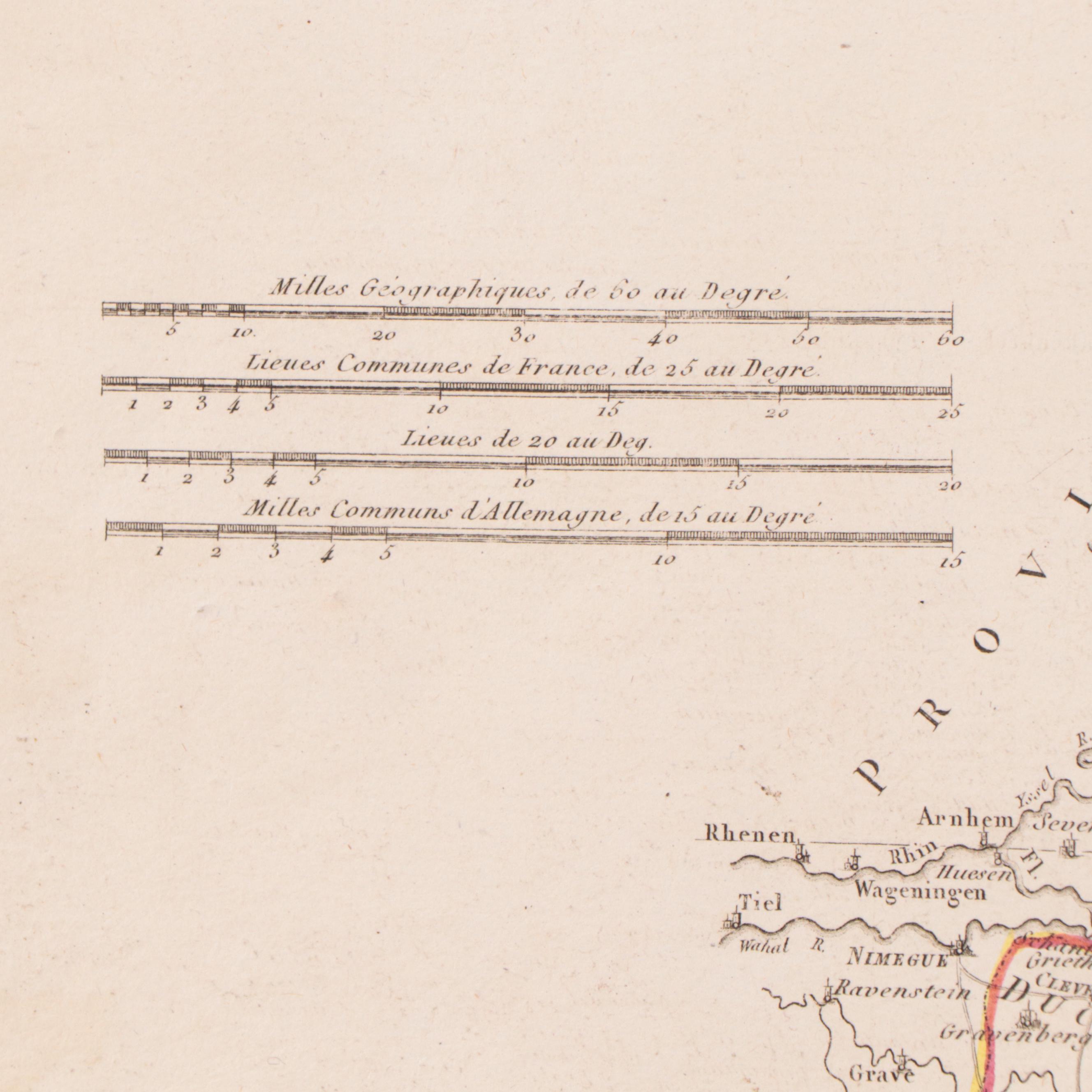 Rigobert Bonne Hand-Colored Map "Cercle de Westphalie. Partie Septentrionale."