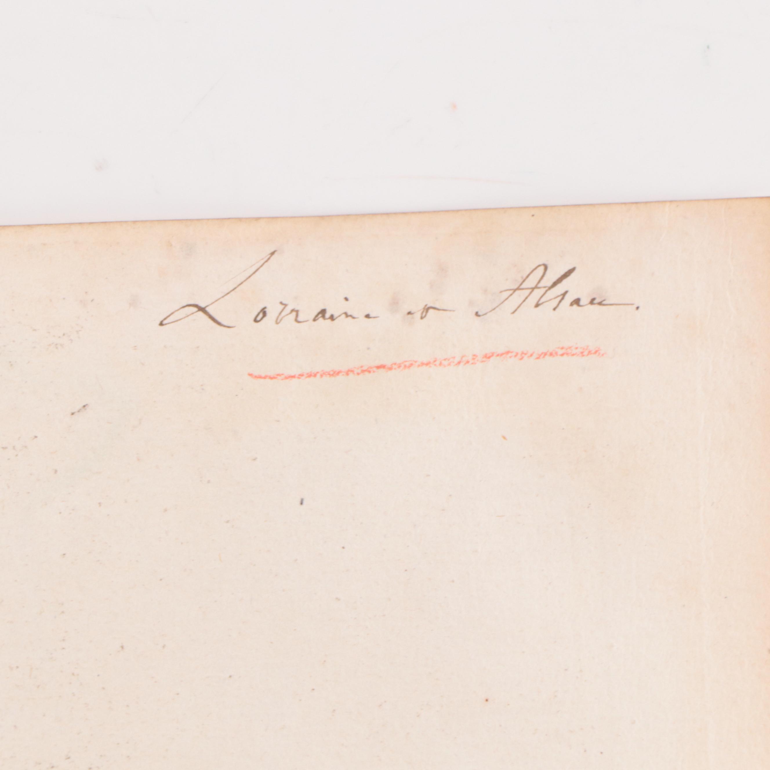 Rigobert Bonne Hand-Colored Map of Lorraine and Alsace, 1790