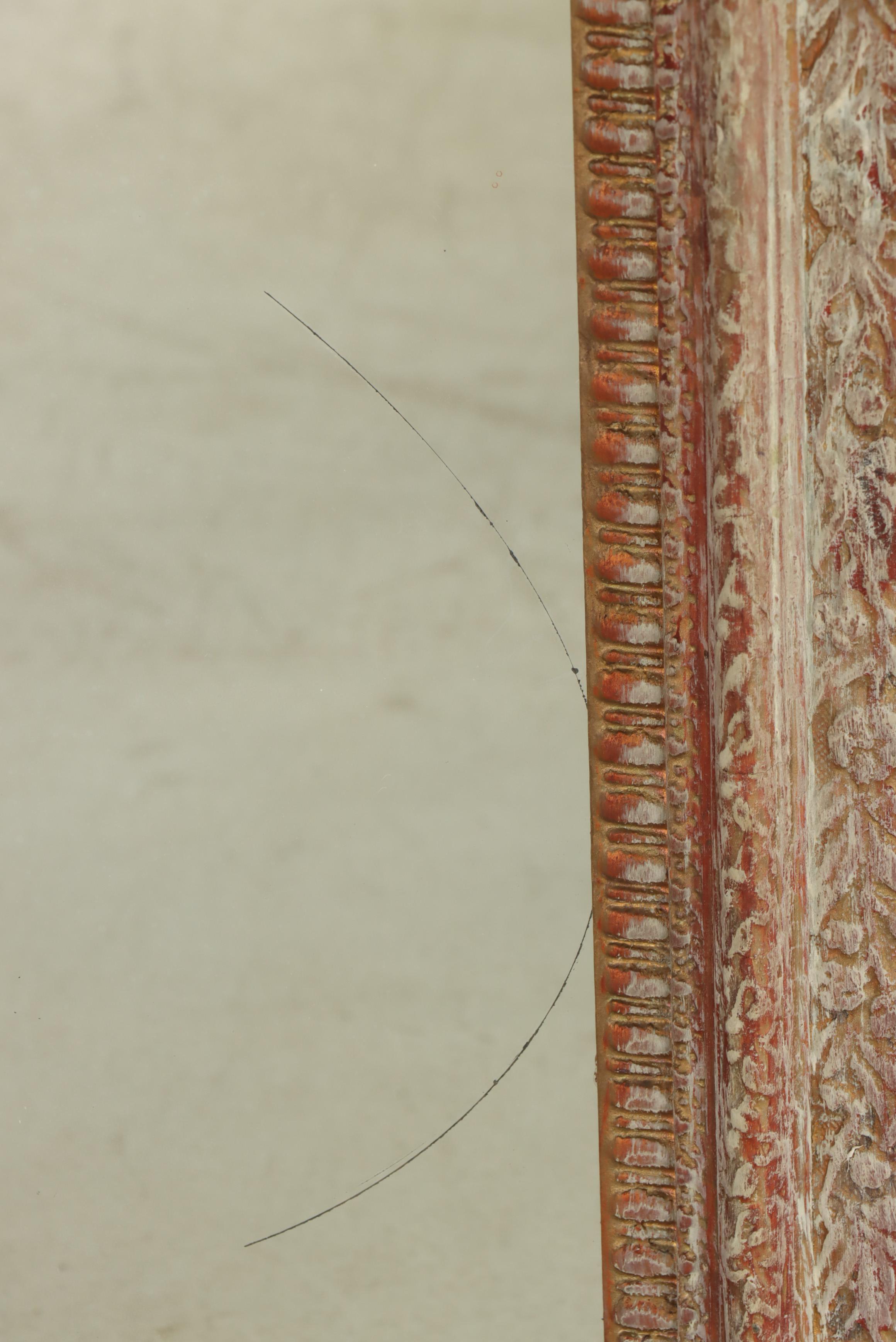 Late Victorian Painted and Parcel-Gilt Mirror, Late 19th/Early 20th Century