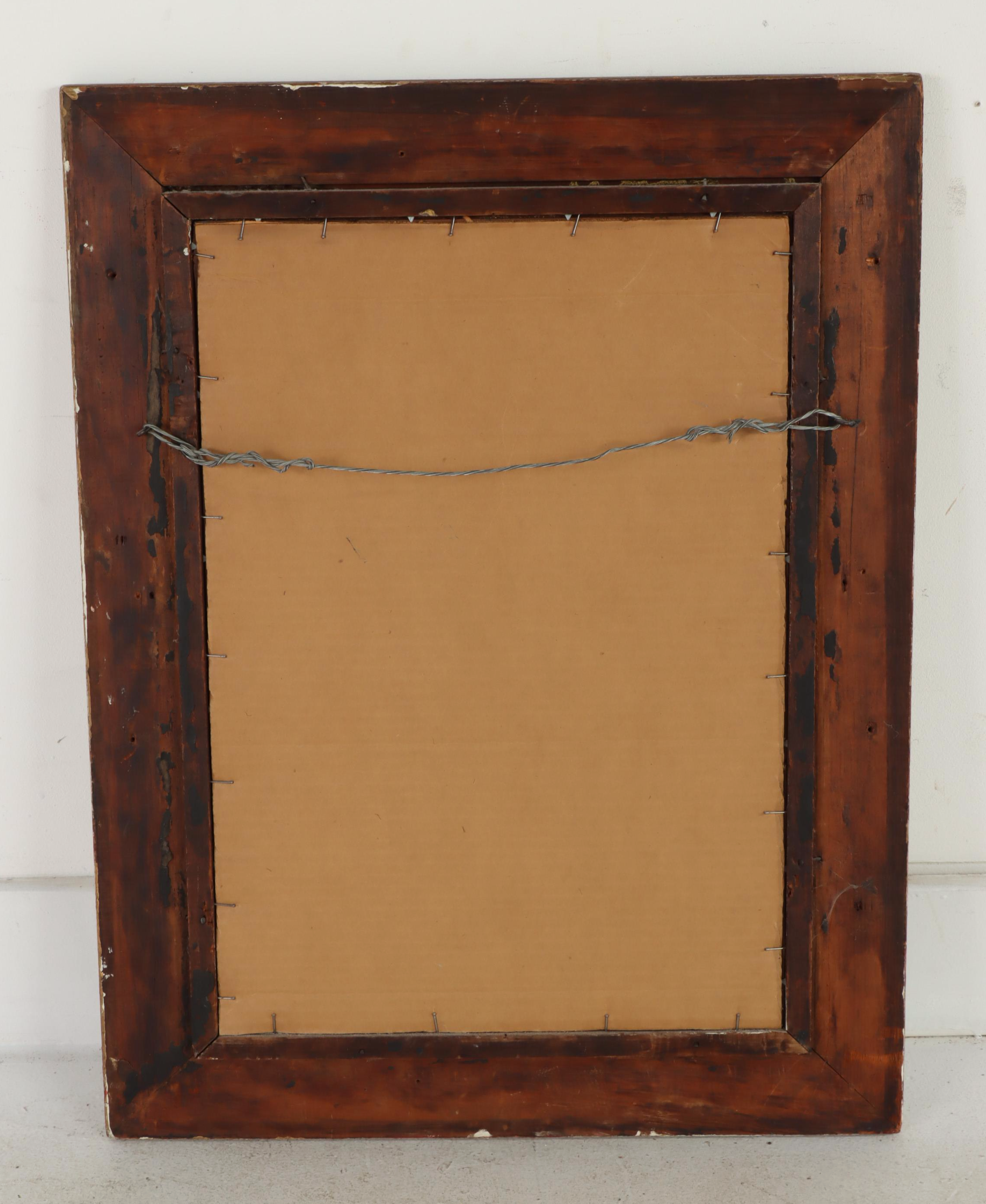 Late Victorian Painted and Parcel-Gilt Mirror, Late 19th/Early 20th Century