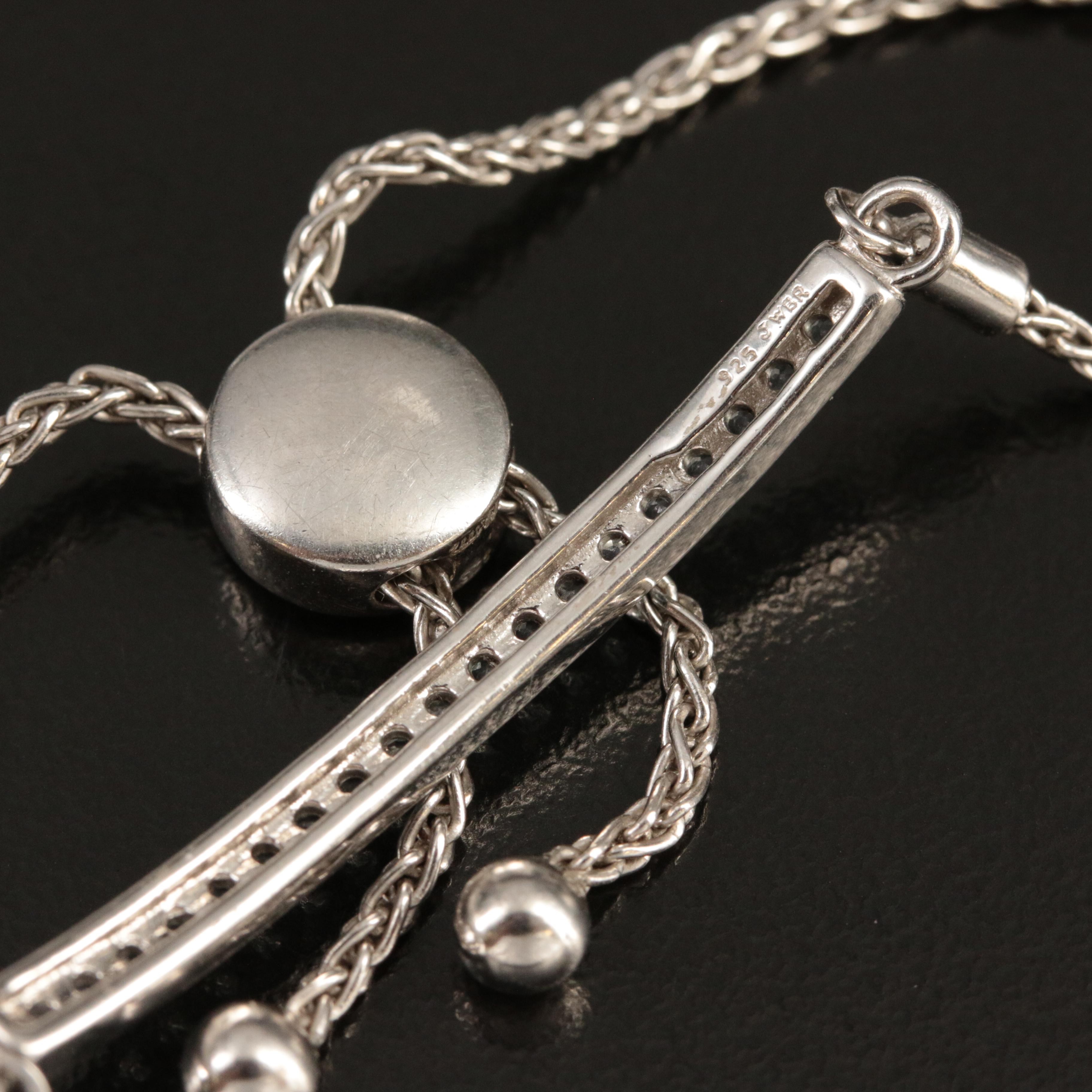 Sterling Topaz Bolo Bracelet