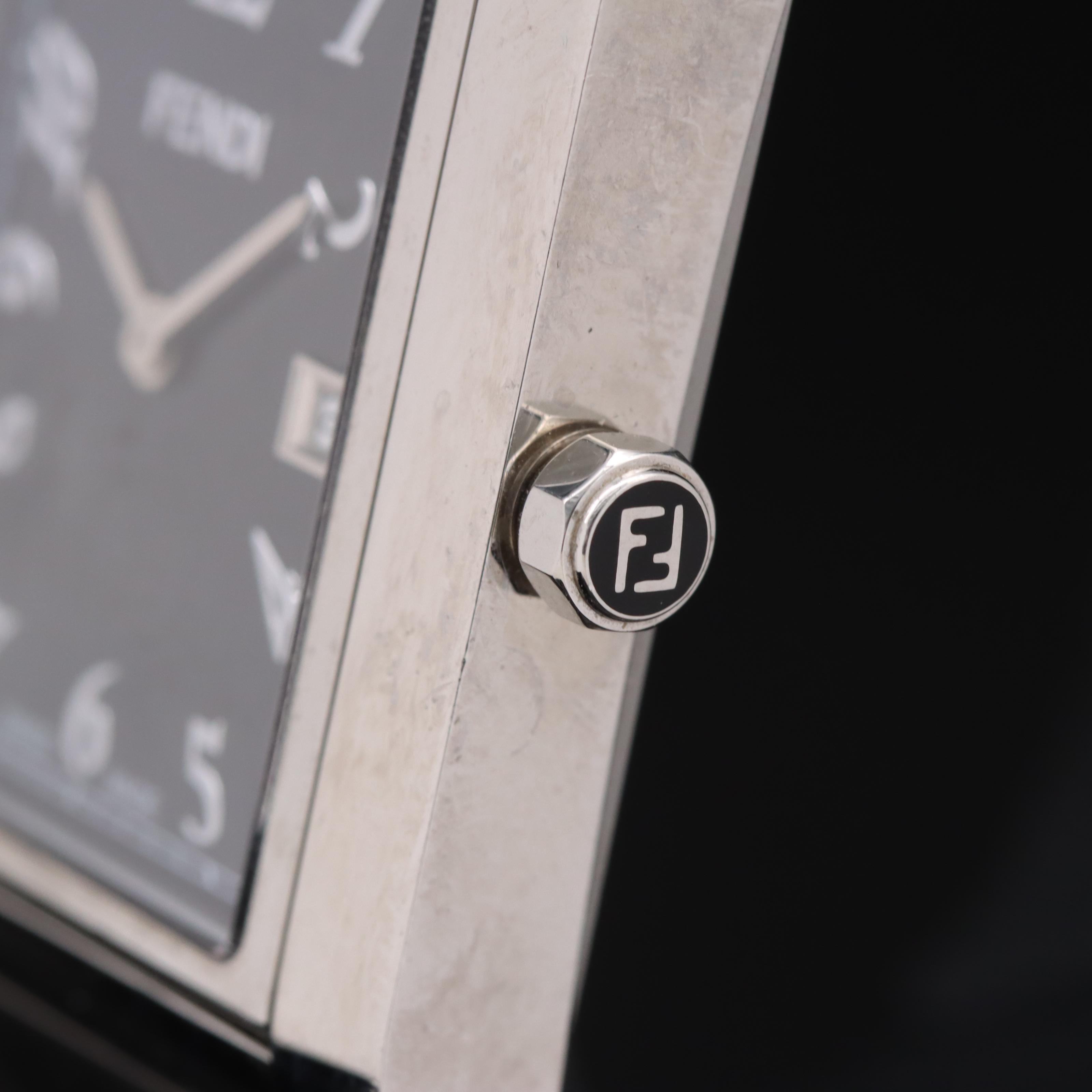 Fendi Orologi Flip Face Stainless Steel Watch