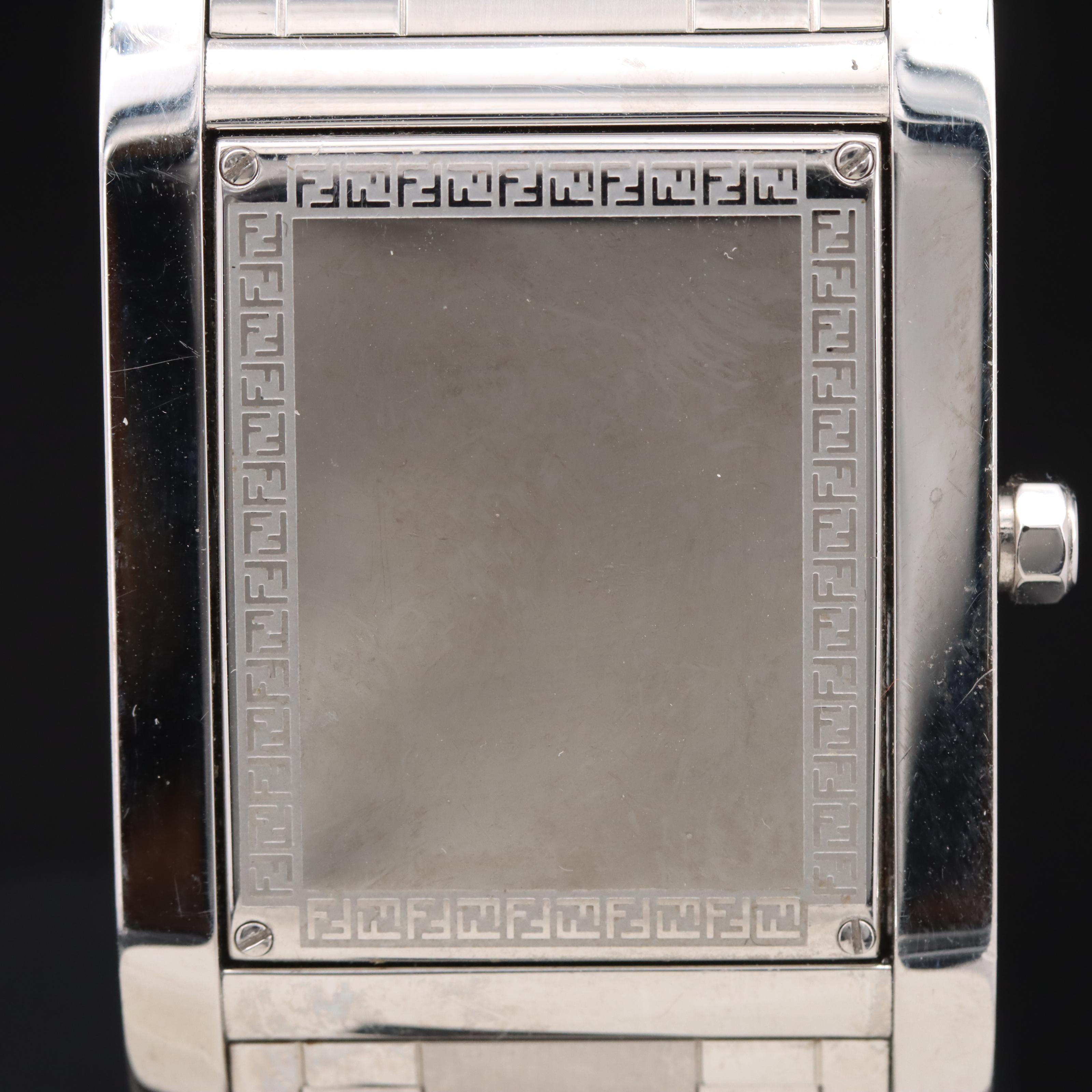 Fendi Orologi Flip Face Stainless Steel Watch